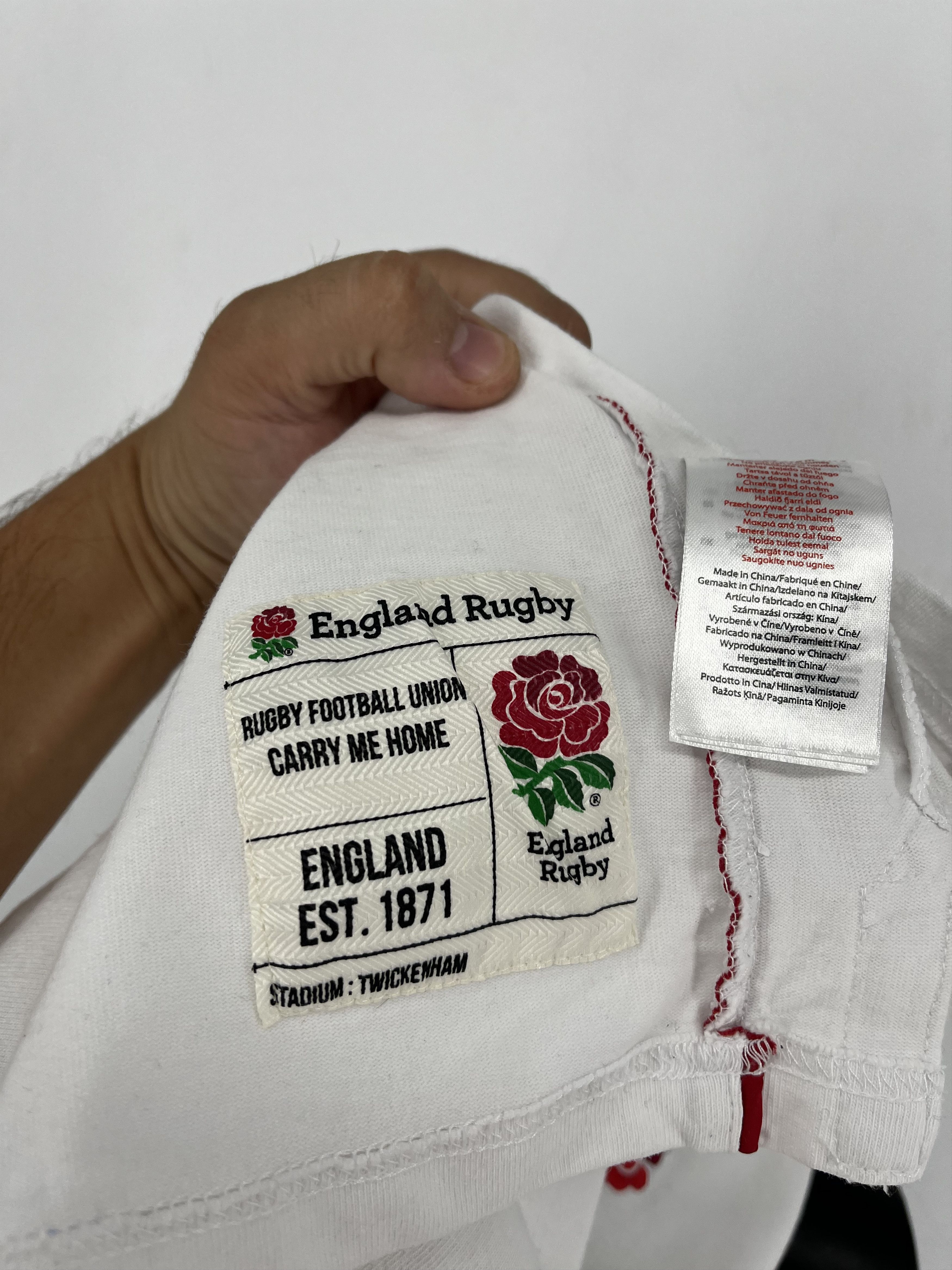 Sports Specialties RFU England Rugby Men's Jersey/ Polo Shirt Embroidered Badge Size US M / EU 48-50 / 2 - 12 Thumbnail