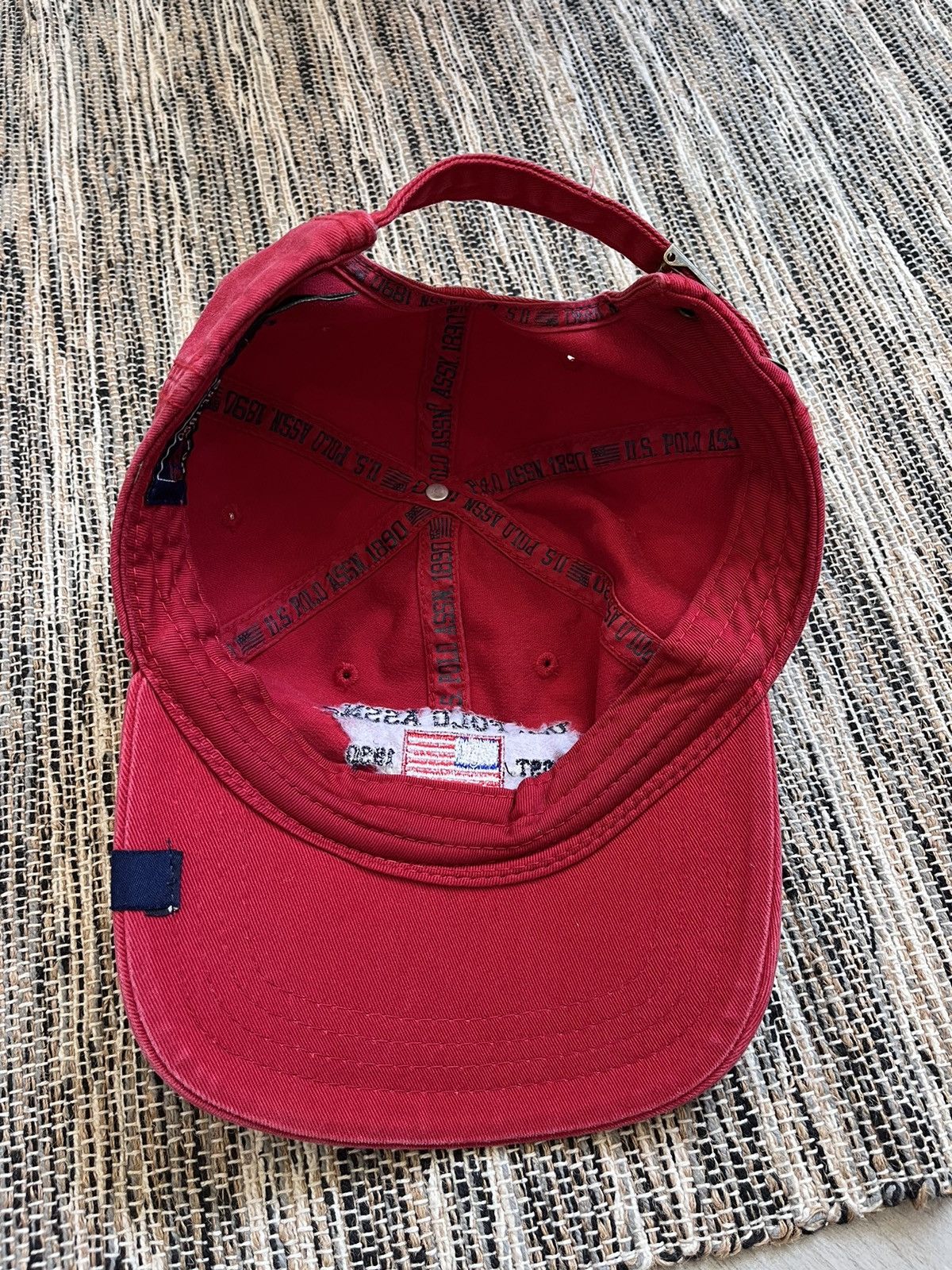 U.S. Polo Assn. × Vintage Vintage cap US Polo uspa fade red 5 panel USA Size ONE SIZE - 11 Thumbnail