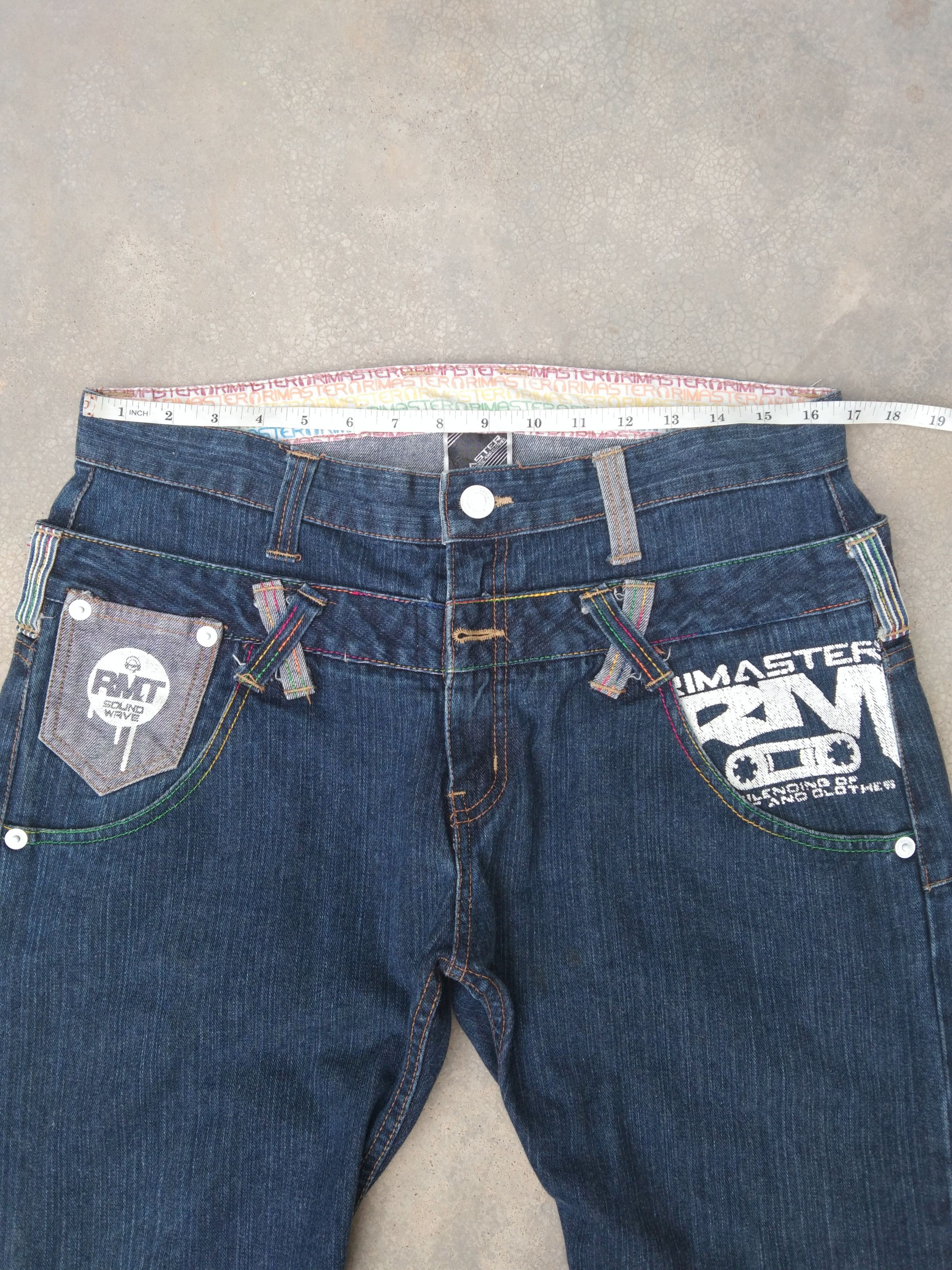 Japanese Brand Vintage Double Waist Rima Ster Avant Garde Jeans Style Size US 33 - 4 Thumbnail