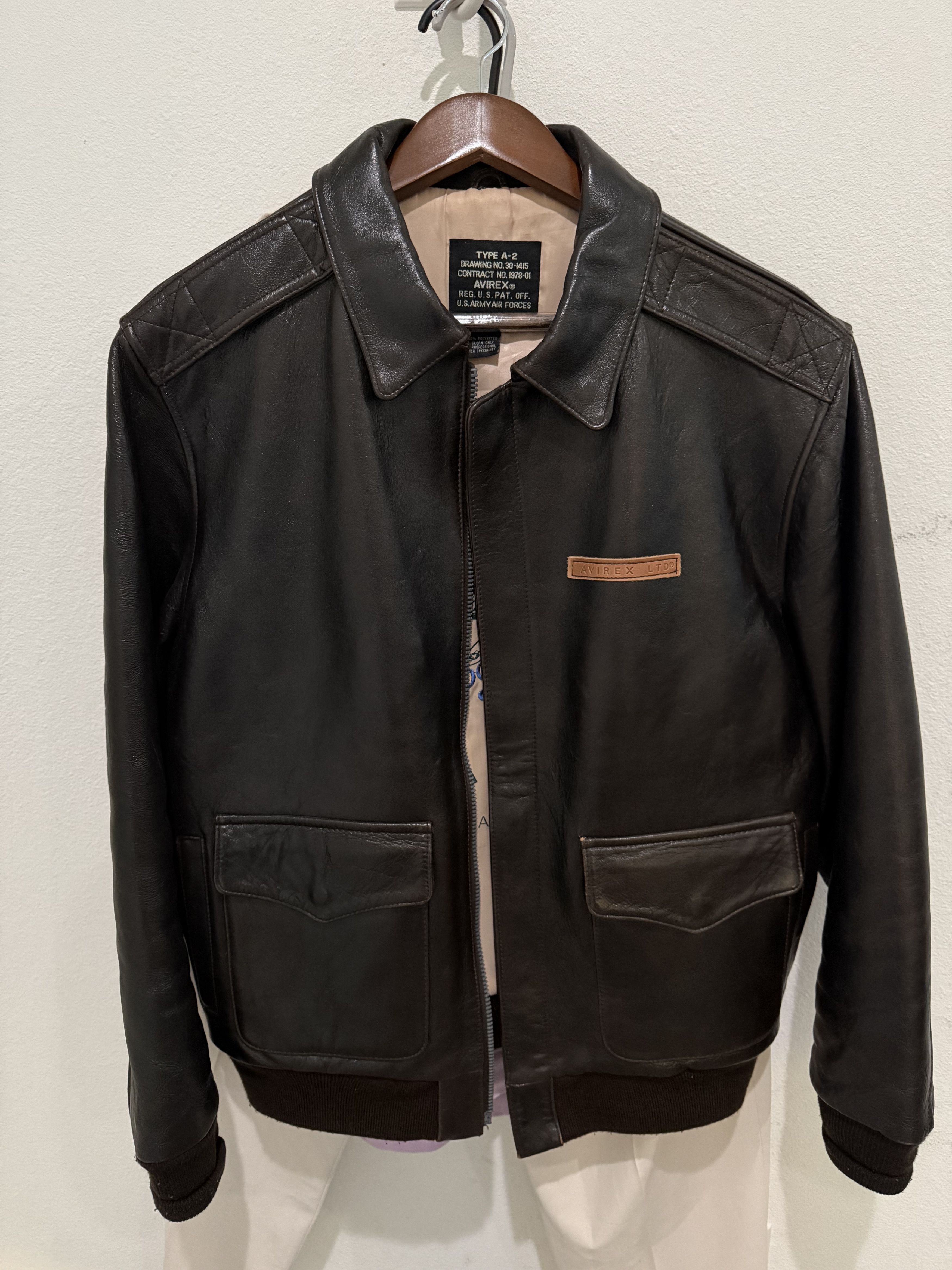 ジャケット・アウター A2 vintage real leather jacket 80s A2 Flight Vintage Style Military Real Leather Jacket