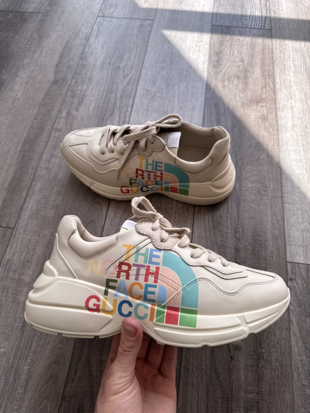 Gucci Gucci X The North Face Rython Men’s Logo Sneakers Size US 9.5 / EU 42-43 - 2 Thumbnail