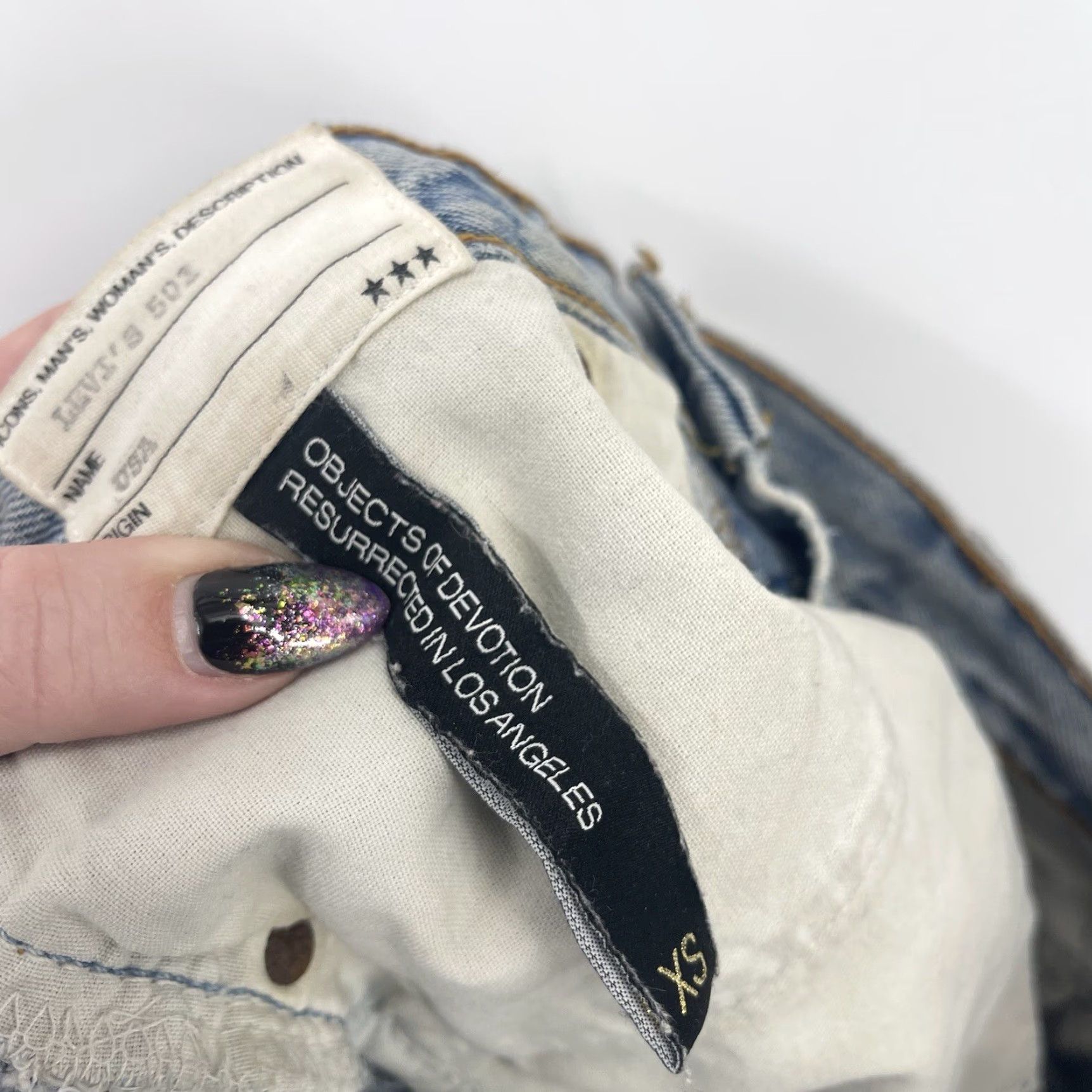Levi's VINTAGE Levi's 501 Jeans Blue Denim Distressed Destroyed 30 Adult Women 2000s USA Size 30" / US 8 / IT 44 - 6 Thumbnail