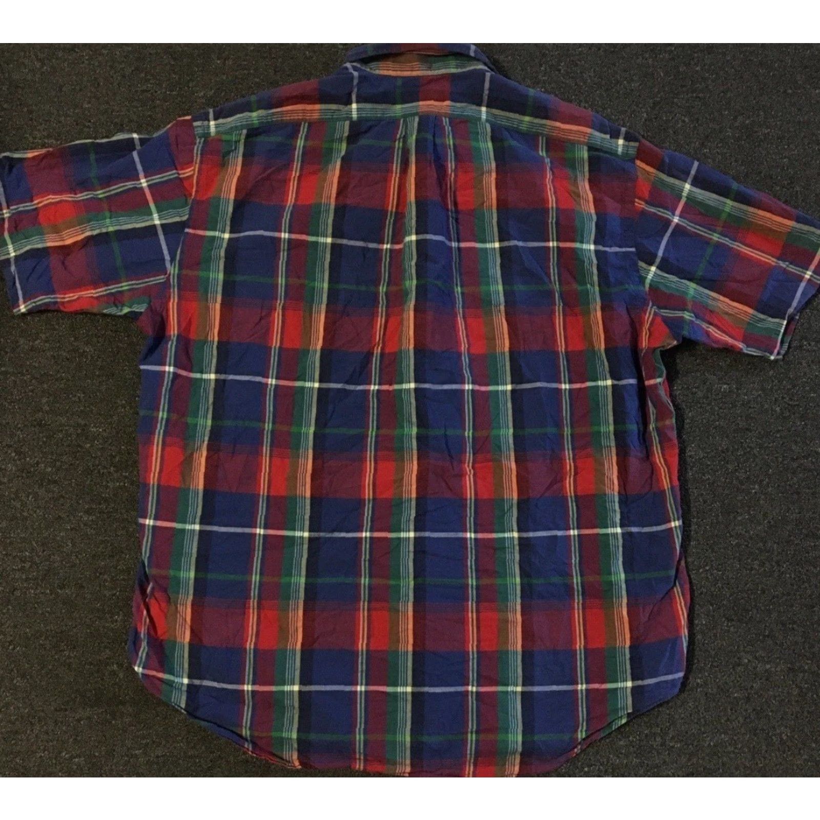 Polo Ralph Lauren VINTAGE Polo Ralph Lauren Shirt XL Plaid Button-Up 90s Grunge Blue Red Mens XL Size US XL / EU 56 / 4 - 3 Thumbnail