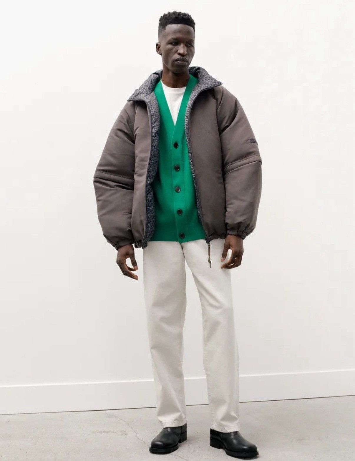 Acne Studios Acne Studios Reversible Floral Down Jacket Chestnut Size US L / EU 52-54 / 3 - 1 Thumbnail