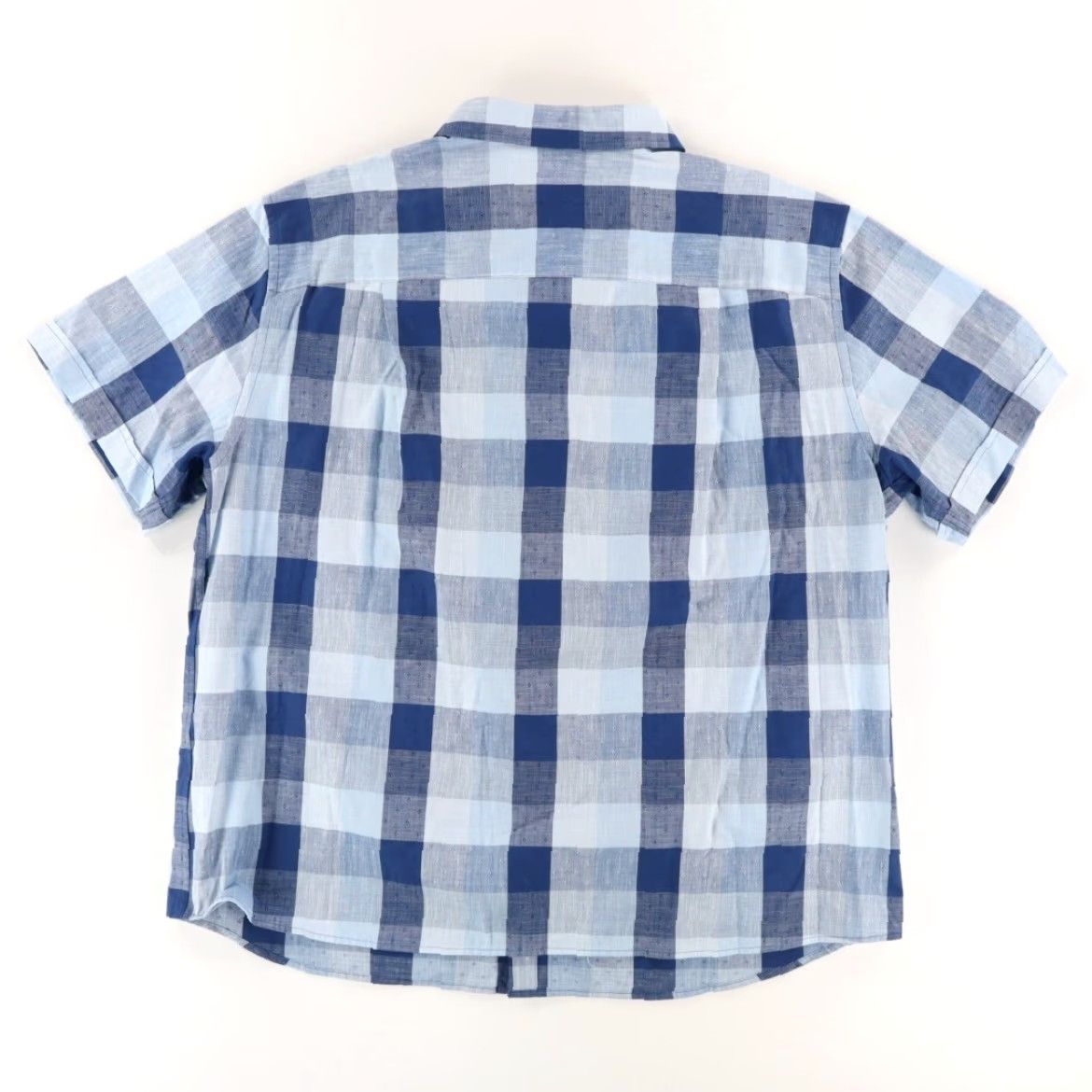 Vintage Synergy Woven Cotton Plaid Button Up Shirt Blue Men's 2XL Size US XXL / EU 58 / 5 - 4 Thumbnail