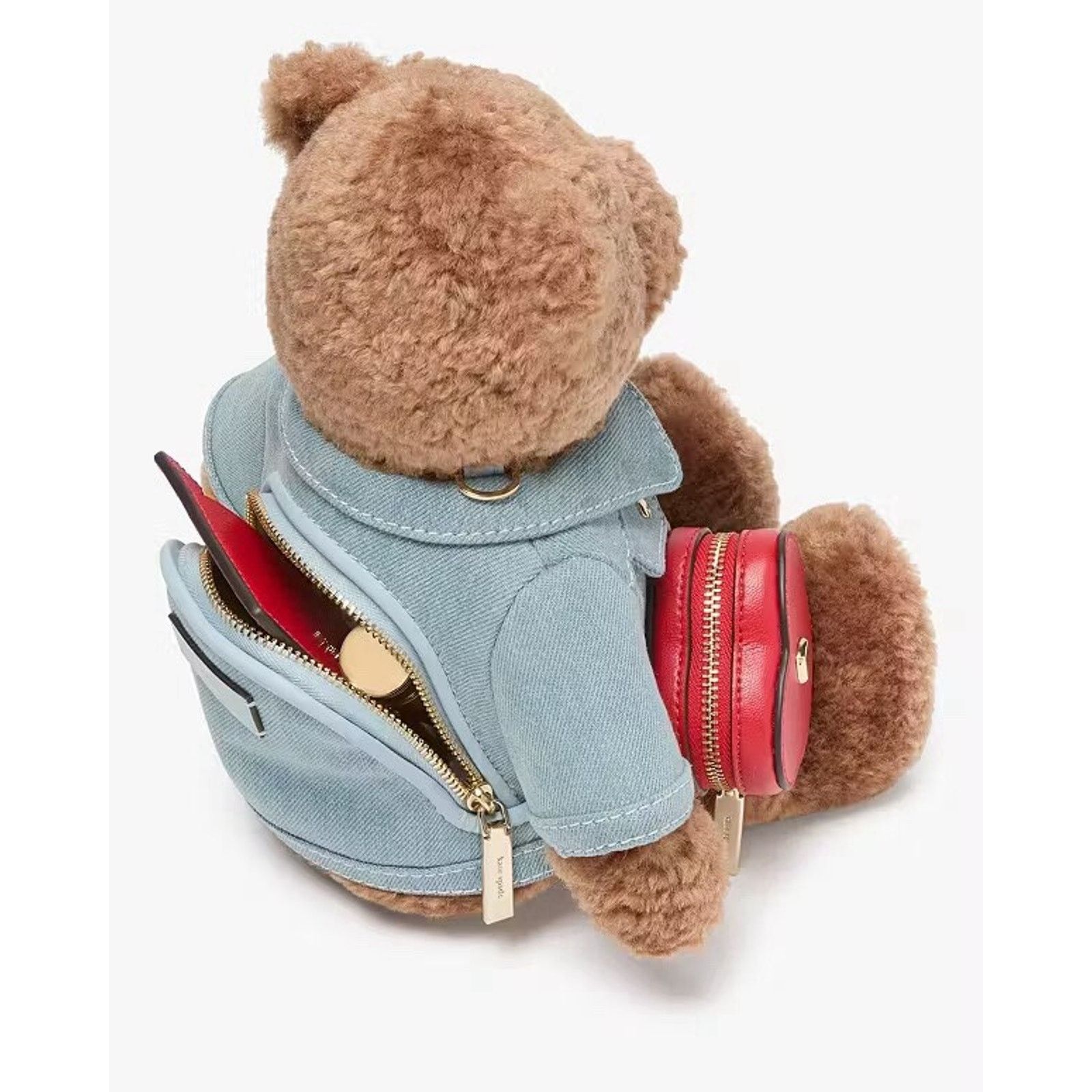 Kate Spade NWT Kate Spade Katie Bear Denim 3D Teddy Bear Crossbody Bag Size ONE SIZE - 8 Thumbnail