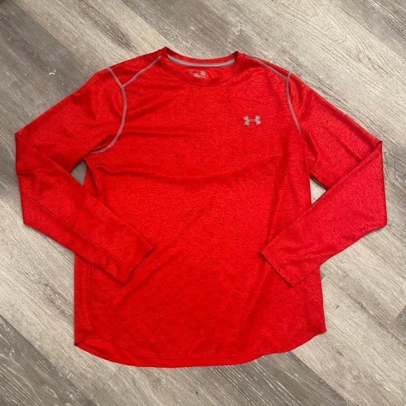Under Armour Under Armour Red Athletic Long Sleeve Shirt Men Large Bin J- Size US L / EU 52-54 / 3 - 1 Thumbnail