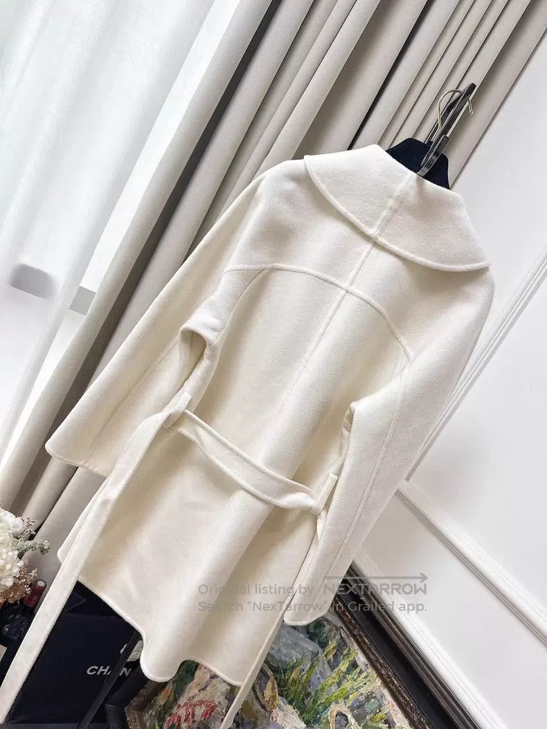 Hermes Hermes Cream White Cashmere Silver Buckle Double Breasted Size XS / US 0-2 / IT 36-38 - 2 Thumbnail