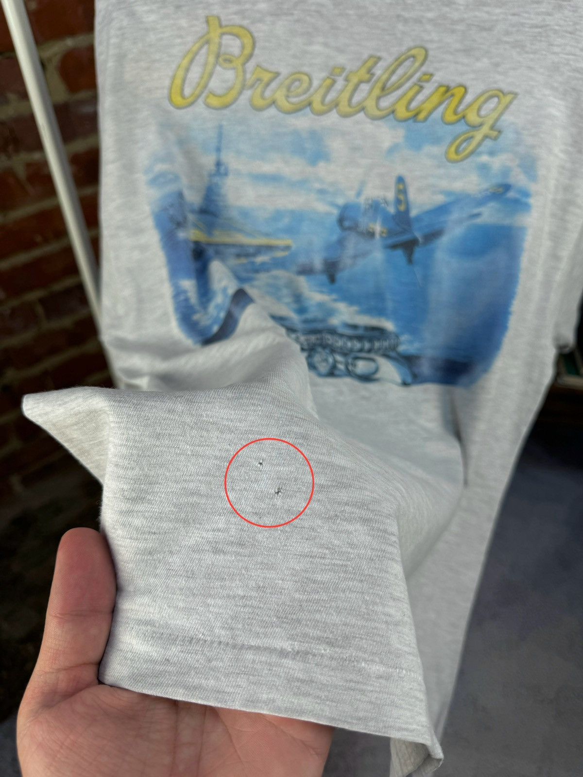 Breitling × Hanes × Vintage Breitling Swiss Chronographs Vintage Hanes T-Shirt Size US L / EU 52-54 / 3 - 13 Thumbnail