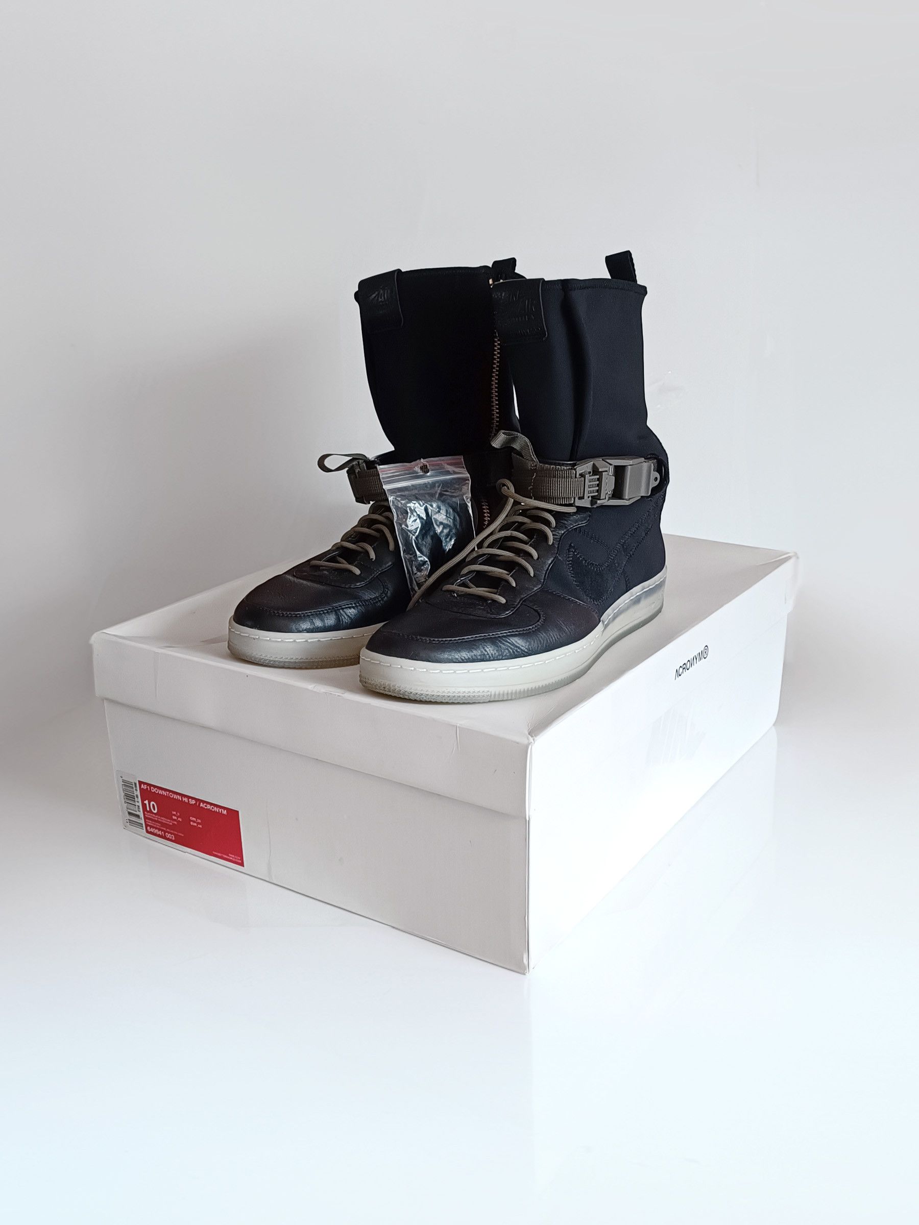 Acronym × Nike Acronym x NikeLab Air Force 1 Downtown Hi SP 'Black Olive' Size US 10 / EU 43 - 9 Thumbnail
