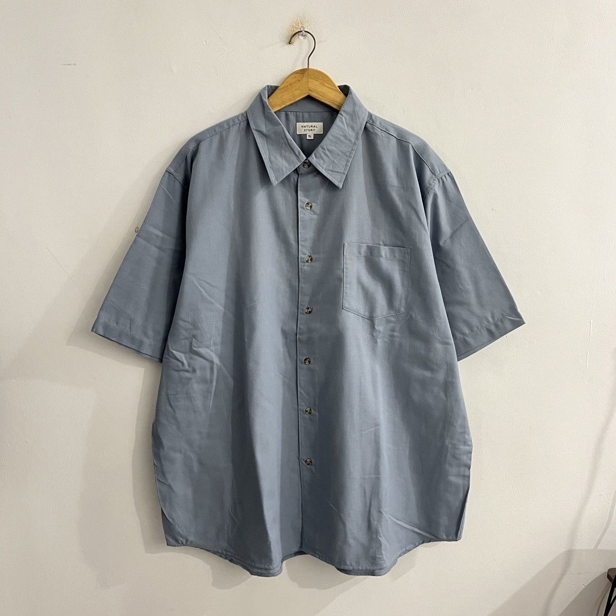 Japanese Brand Natural Story - Bigsize Short Sleeve Button Up Size US XXL / EU 58 / 5 - 1 Thumbnail