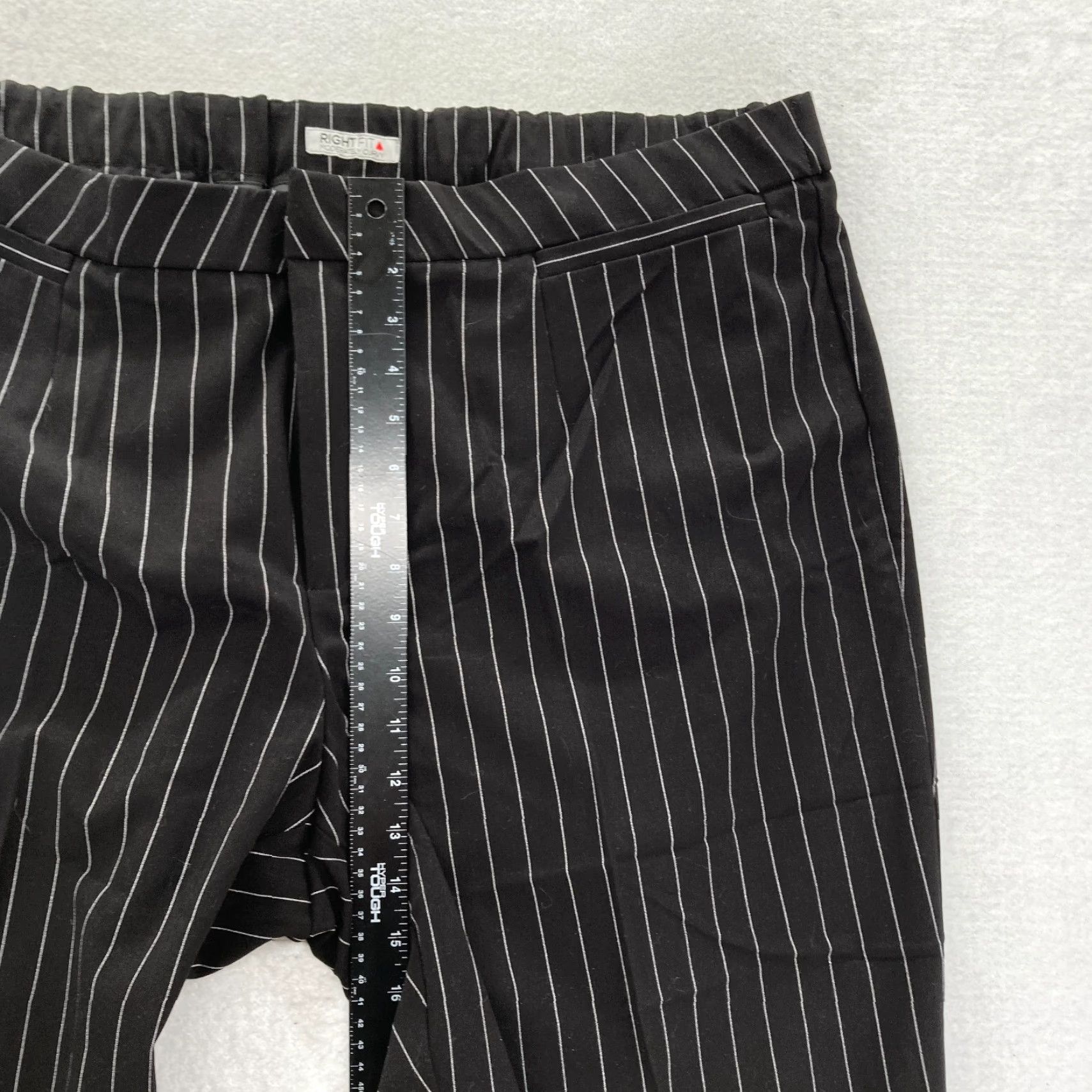 Vintage Catherines Right Fit Pants Women's Plus 22W Striped Black NWOT United States Centered Pattern: Striped Dress Pants Mens Womens Size 40" / US 18 - 7 Thumbnail