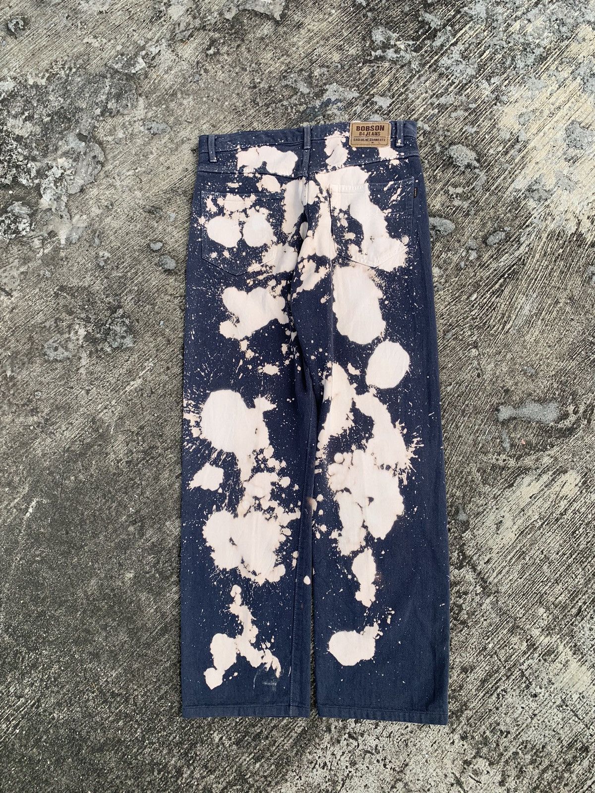 Le Grande Bleu (L.G.B.) Rare 🔥 Bobson tie dye jeans Size US 33 - 11 Thumbnail