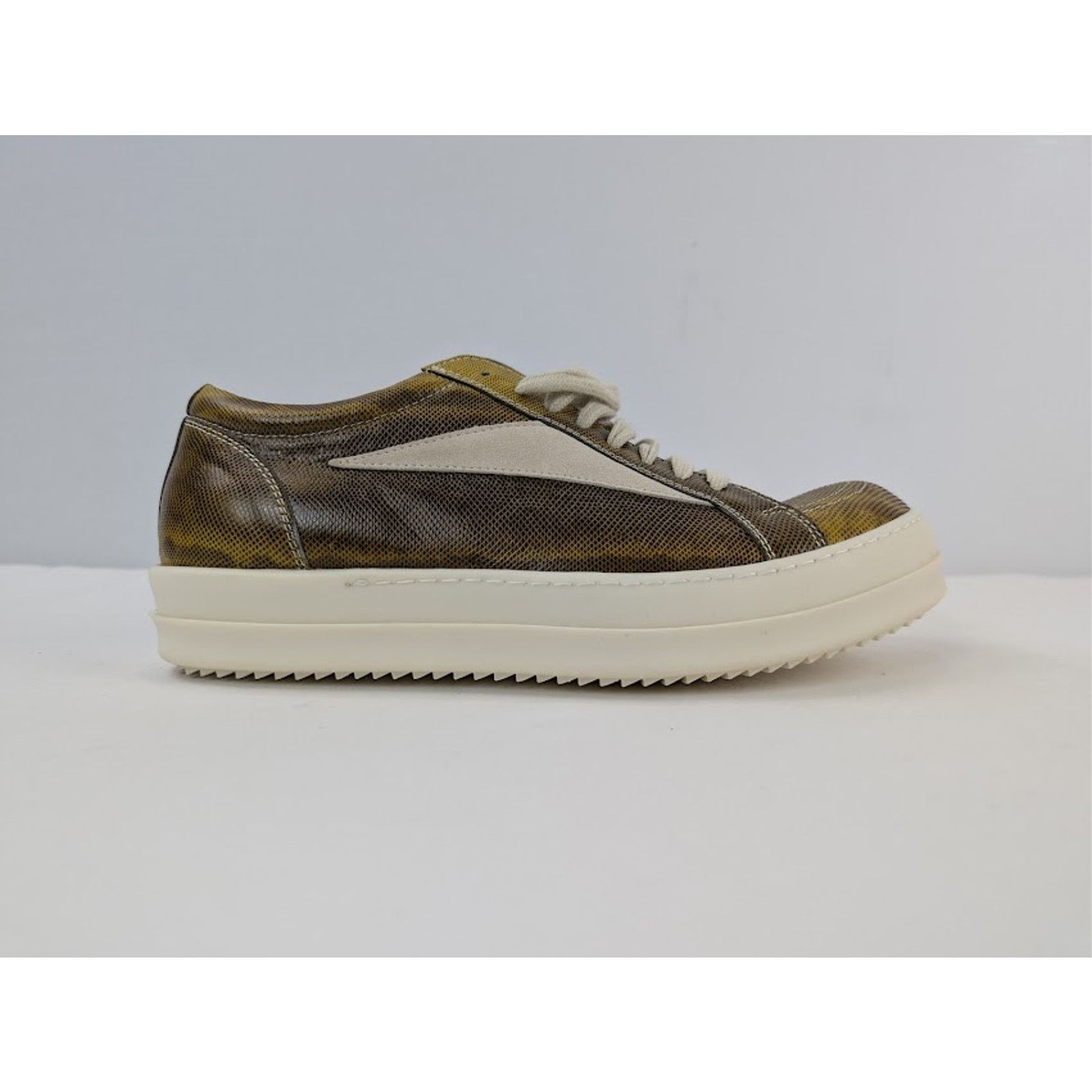 Rick Owens o1rshd1 Hollywood Vintage Sneakers in Acid / Milk / Milk Size US 7 / EU 40 - 4 Thumbnail