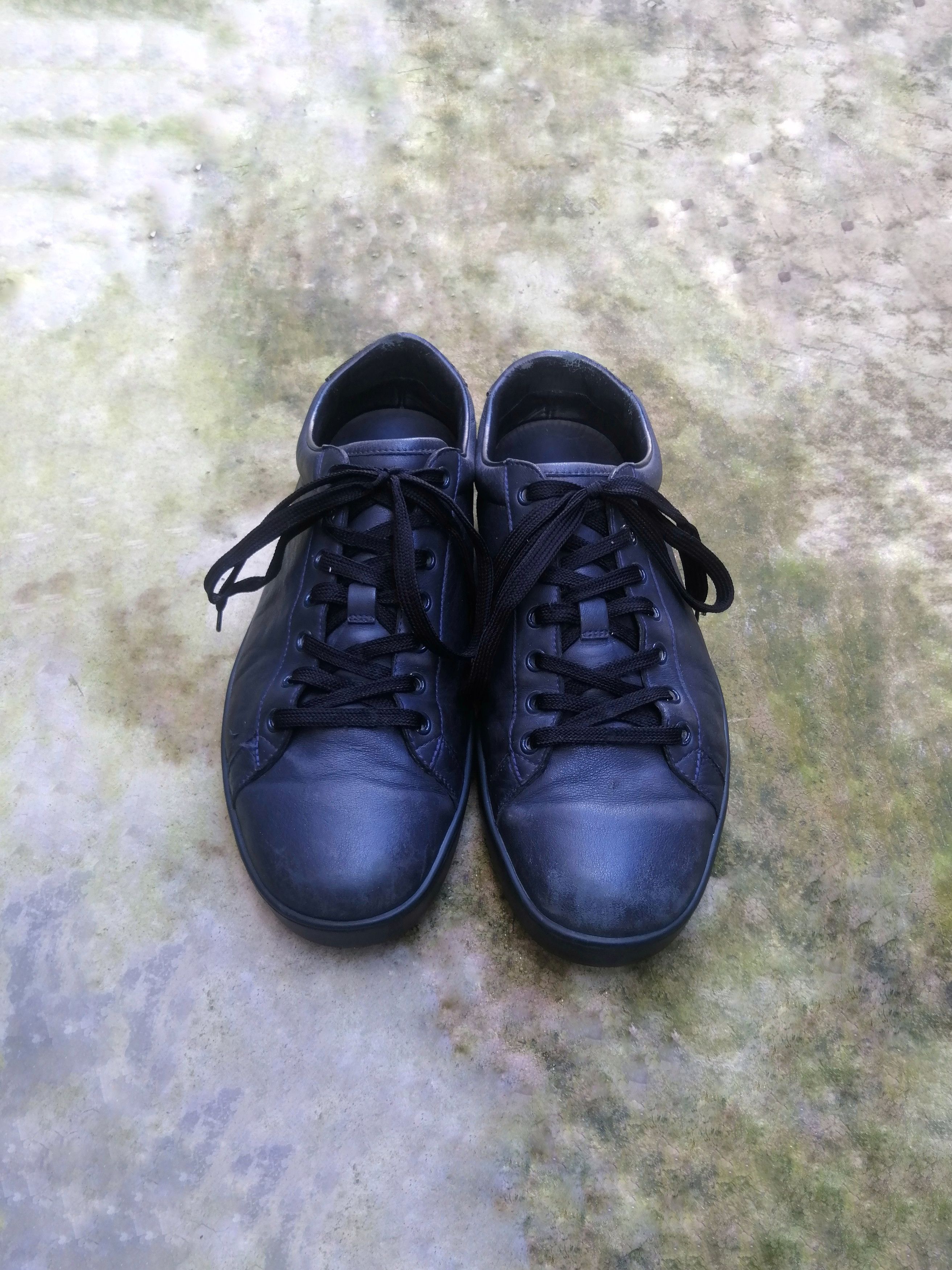 Gucci Gucci Ace Dark Blue Leather Low Sneakers Size 9.5 Size US 9.5 / EU 42-43 - 7 Thumbnail