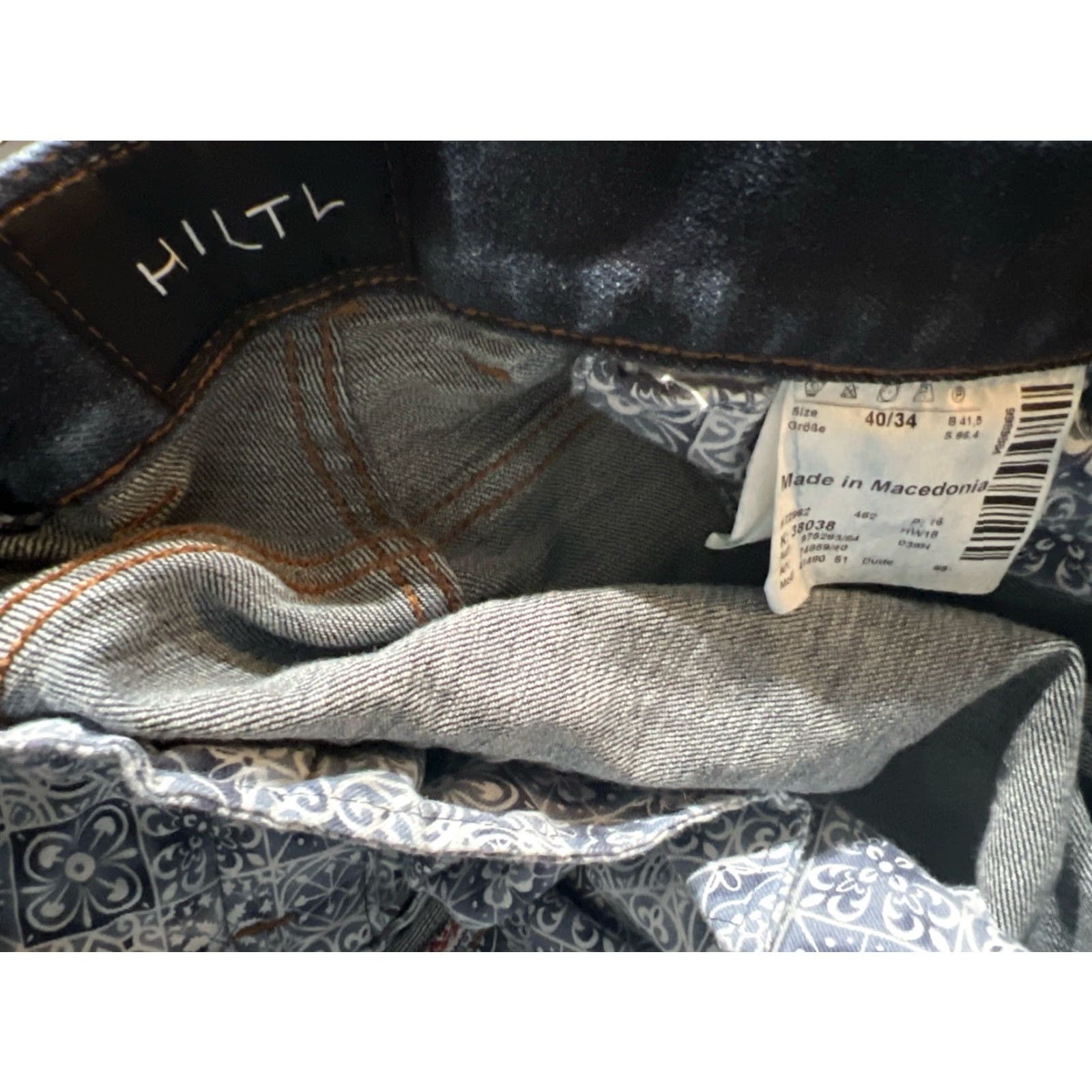 Vintage Hiltl Dude Jeans 40x33 Blue Dark Wash Straight Leg Mens Size US 40 / EU 56 - 5 Thumbnail