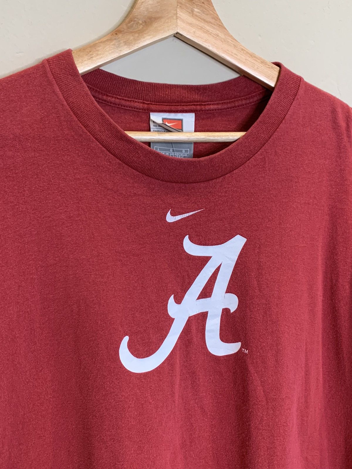 Nike RARE* Vintage Nike Center Swoosh Alabama Crimson Tide Shirt Size US L / EU 52-54 / 3 - 2 Thumbnail