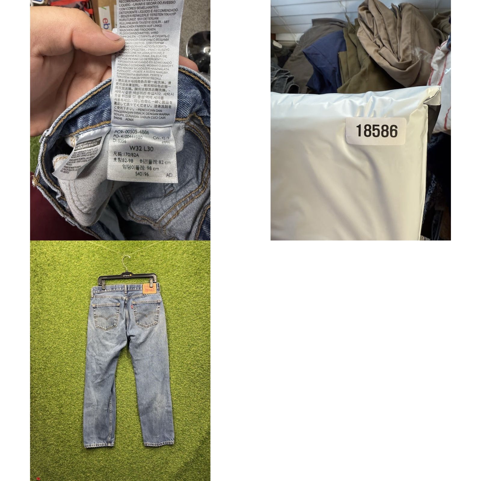 Levi's Levi's 505 Jeans Regular 32x30 Blue Denim Medium Wash Straight Leg Classic Mens Size US 32 / EU 48 - 8 Thumbnail