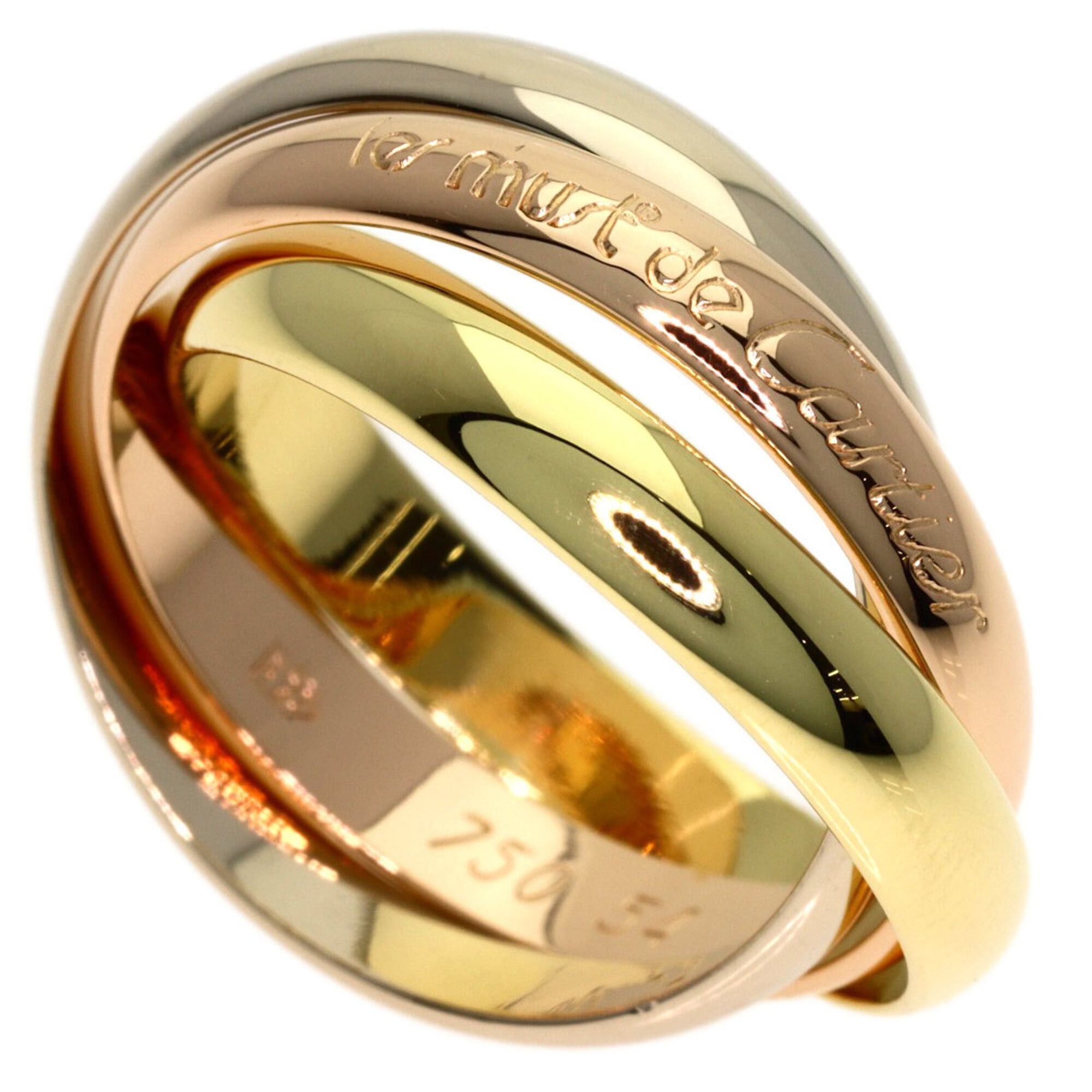 Cartier Cartier Trinity #54 Ring - 18K Yellow Gold/18K Pink White Gold Women's Size ONE SIZE - 1 Thumbnail