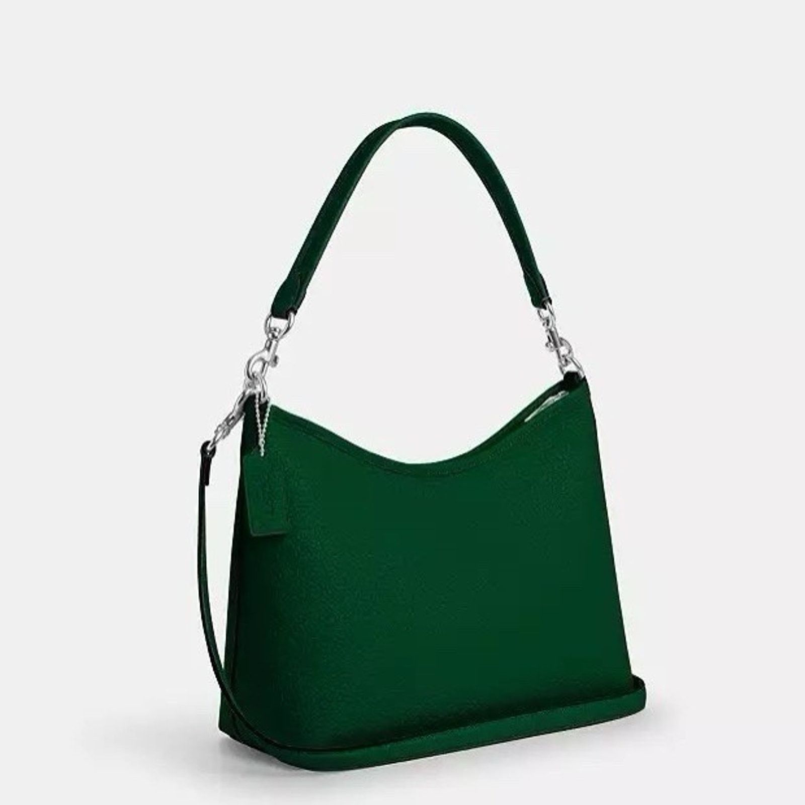 Coach NWT COACH CR148 Laurel Shoulder Bag Soft Leather SV/SHAMROCK Size ONE SIZE - 9 Thumbnail
