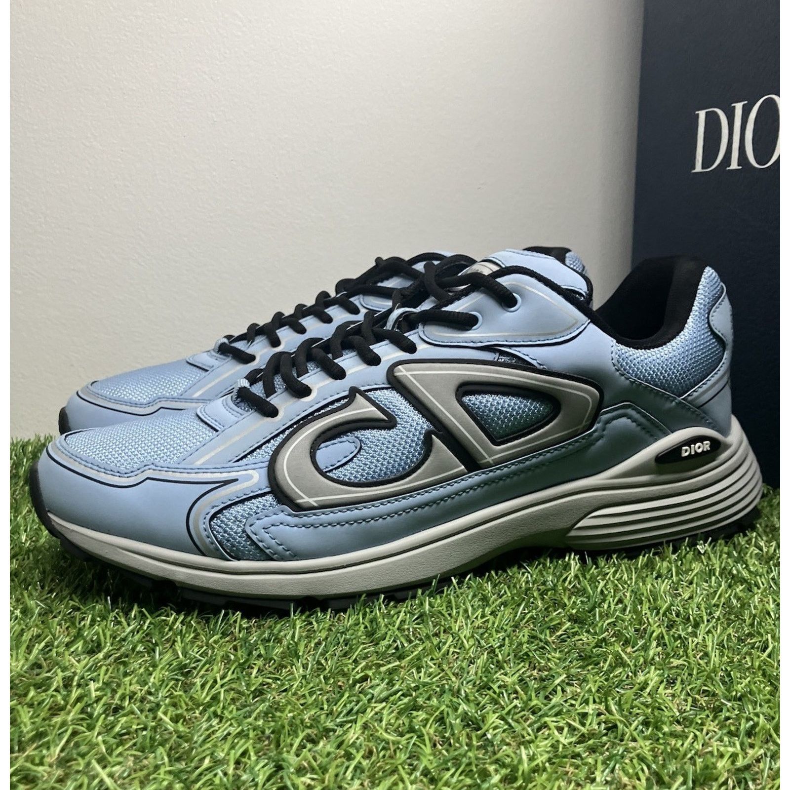 Dior B30 Reflective Sneaker Blue Gray NEW
