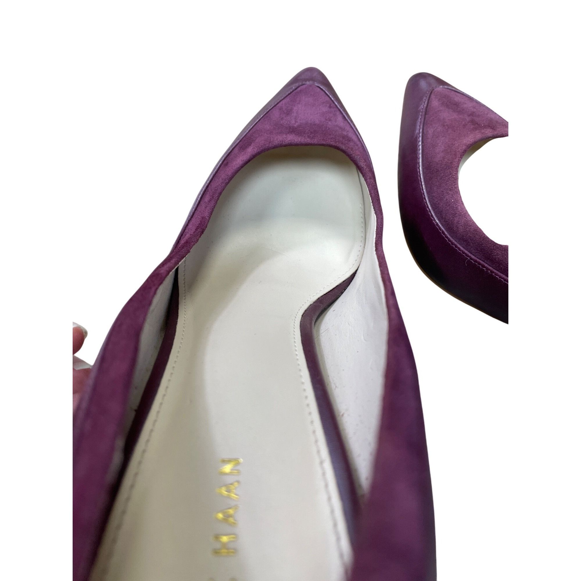 Cole Haan Cole Haan Womens Burgundy Leather Suede 4" Heels Size 9. 5B Size US 9.5 / IT 39.5 - 11 Thumbnail