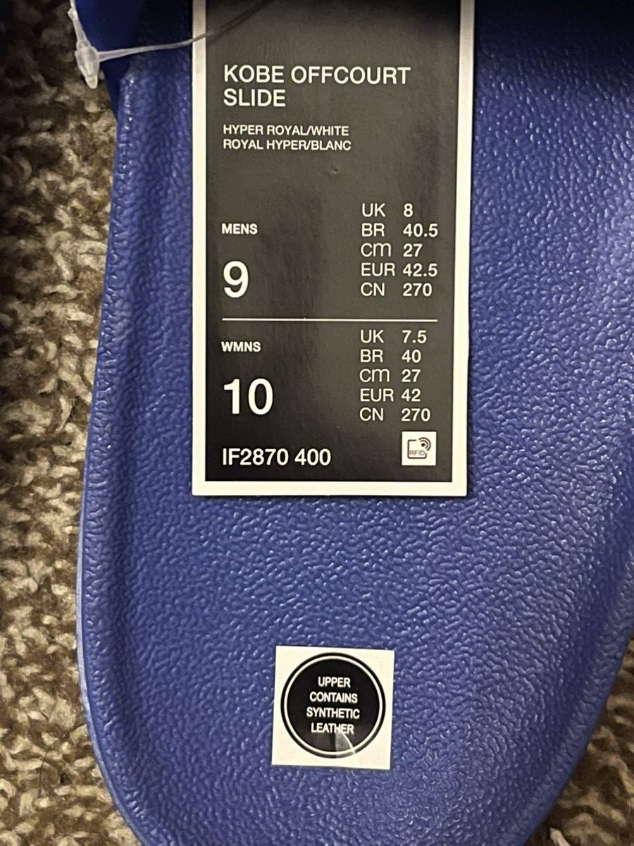 Nike *New* Nike Kobe Offcourt Slide Dodgers Size US 9 / EU 42 - 3 Thumbnail