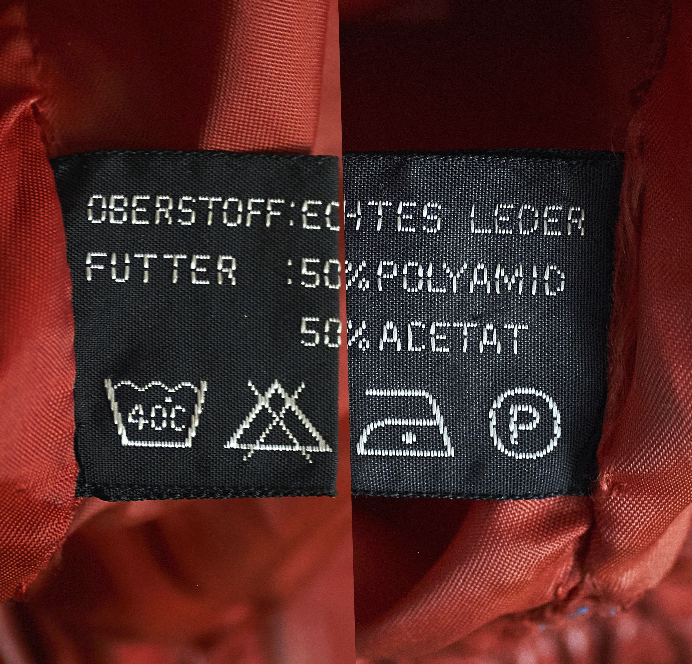 Vintage Authentic 80s Vintage Red Leather Oversized Bomber Jacket Size M / US 6-8 / IT 42-44 - 17 Thumbnail