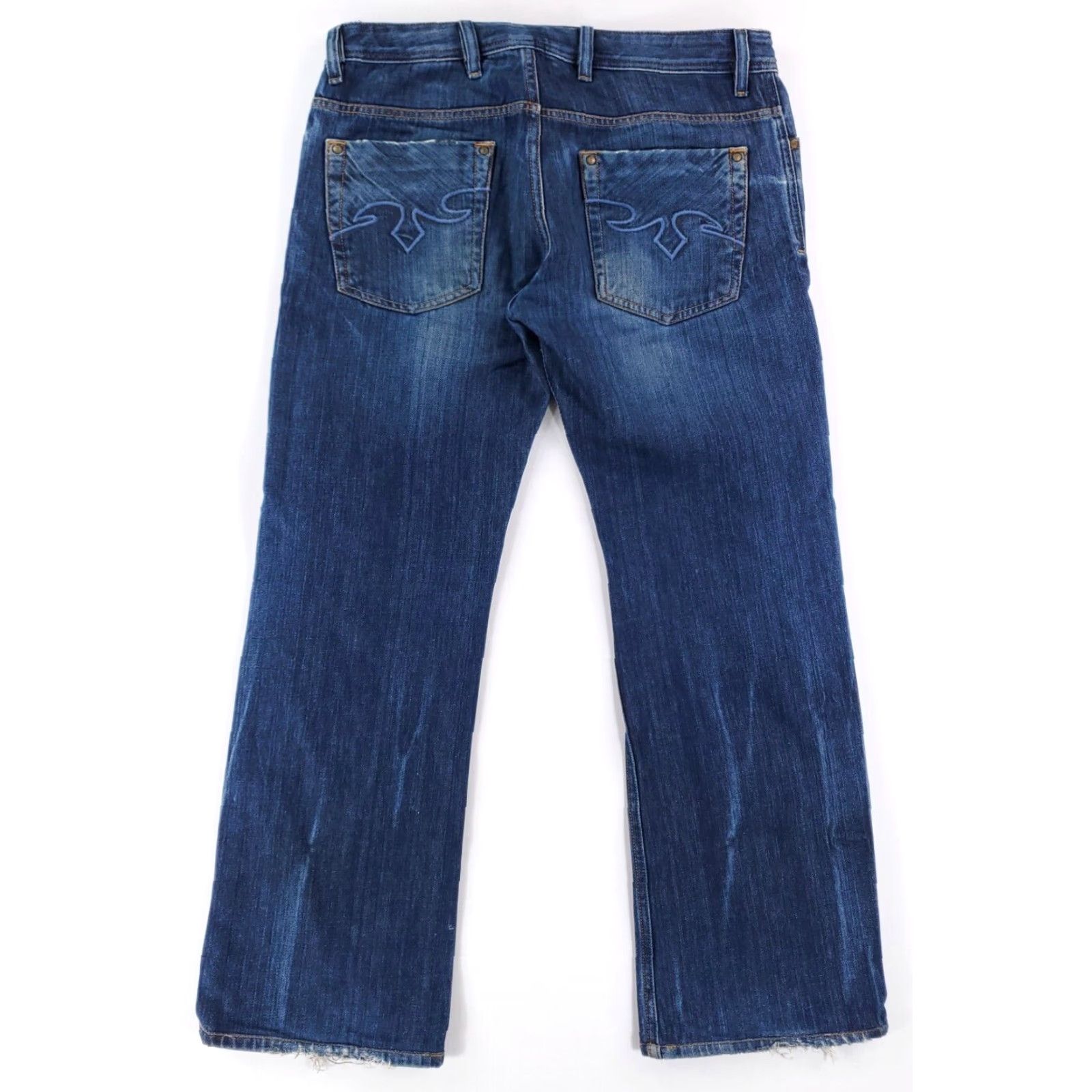 Diesel Diesel Jeans Mens 35 Bootcut Blue 30 Inseam 31 x 30 Zaghor Regular Adult Mens Dark Blue Jeans 35 x 30 Size US 35 - 5 Thumbnail