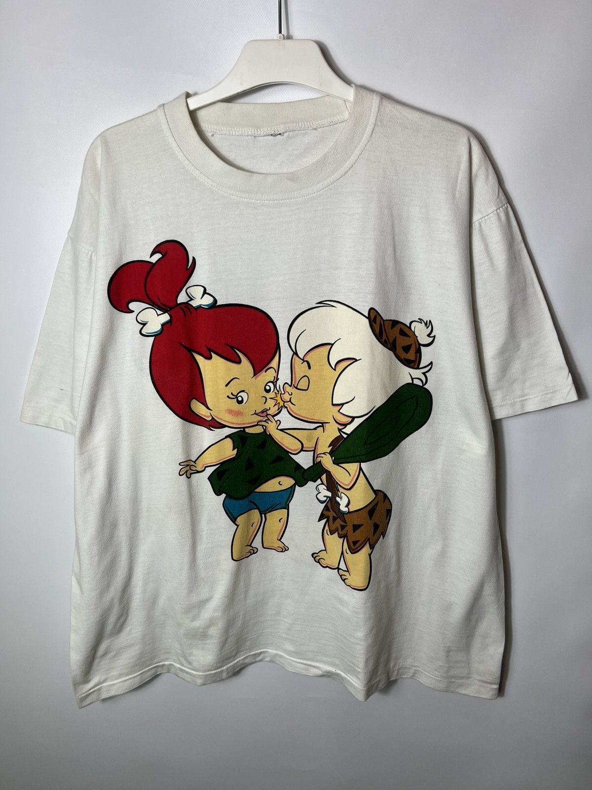 Cartoon Network Vintage rare 90s Flintstones Pebbles and Bam Bam Graphic Tee Size US XL / EU 56 / 4 - 1 Thumbnail
