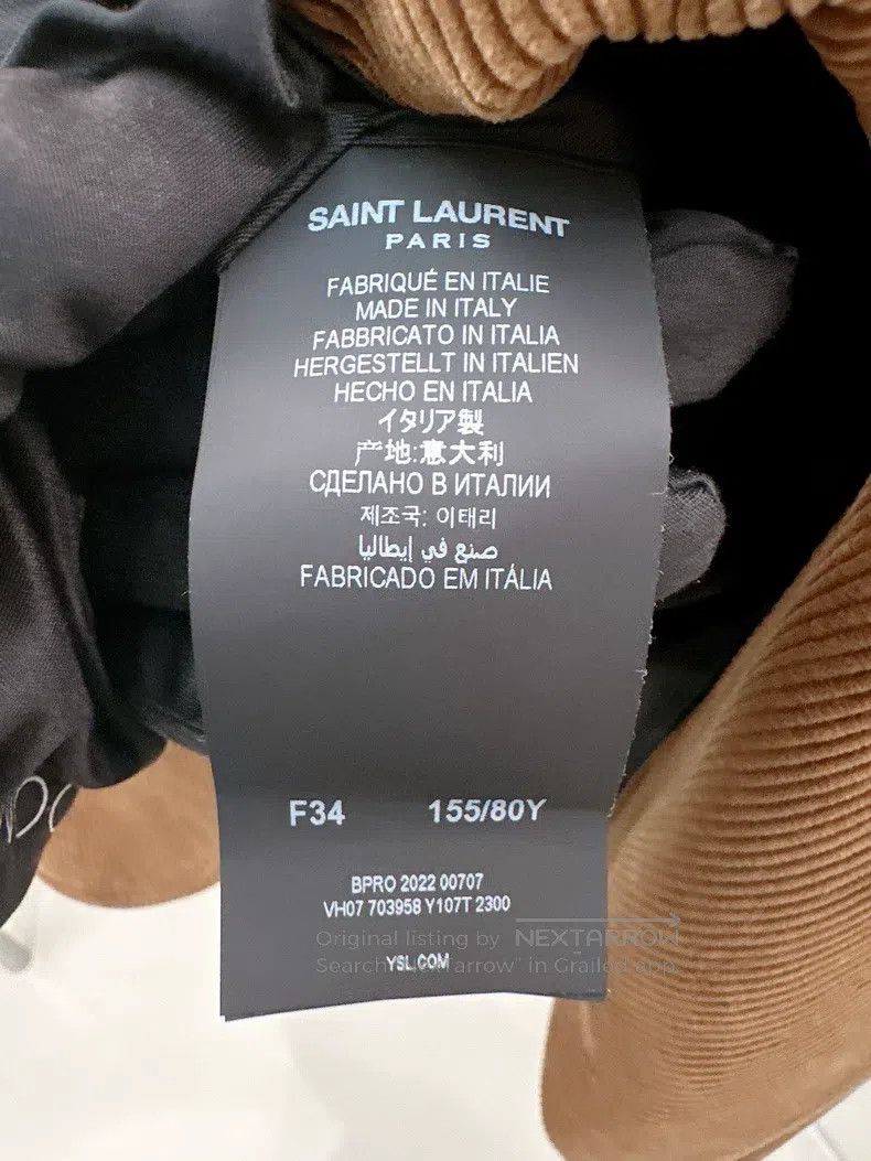Saint Laurent Paris Saint Laurent Paris Brown Corduroy Jacket Size XXS / US 00 / IT 34 - 4 Thumbnail