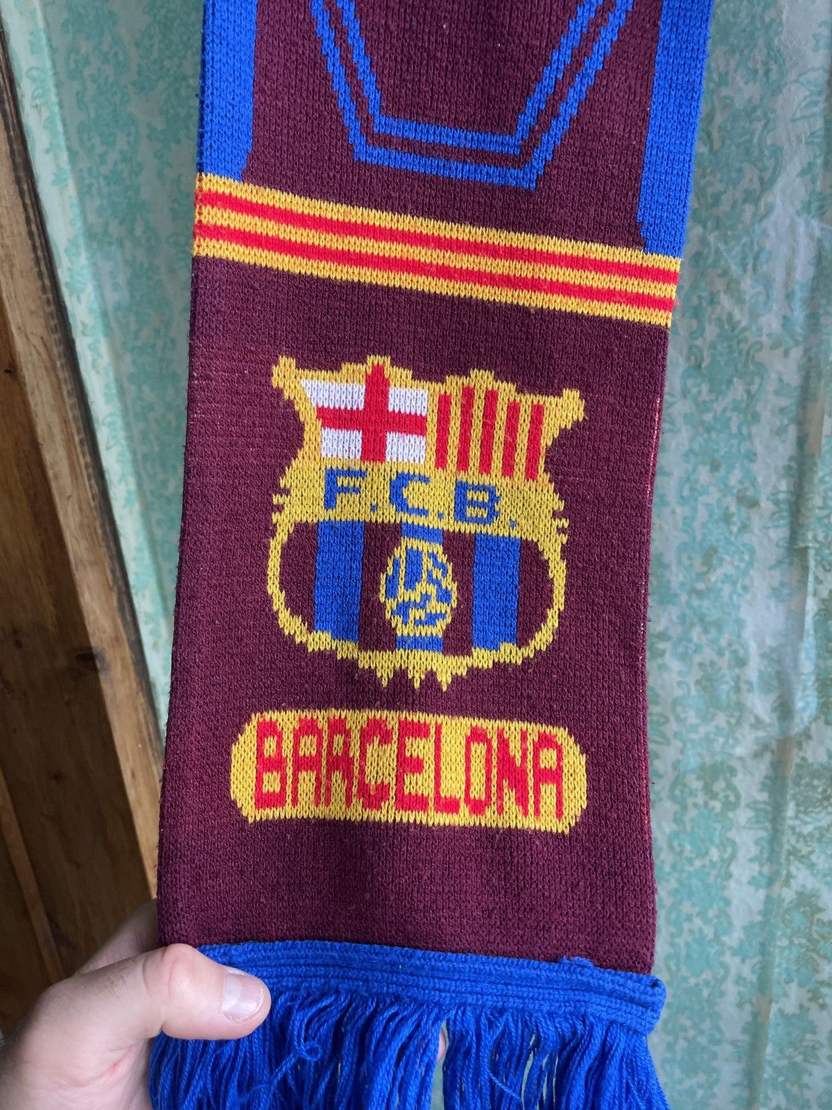 Other Vintage FC Barcelona Football Soccer Scarf Size ONE SIZE - 3 Thumbnail