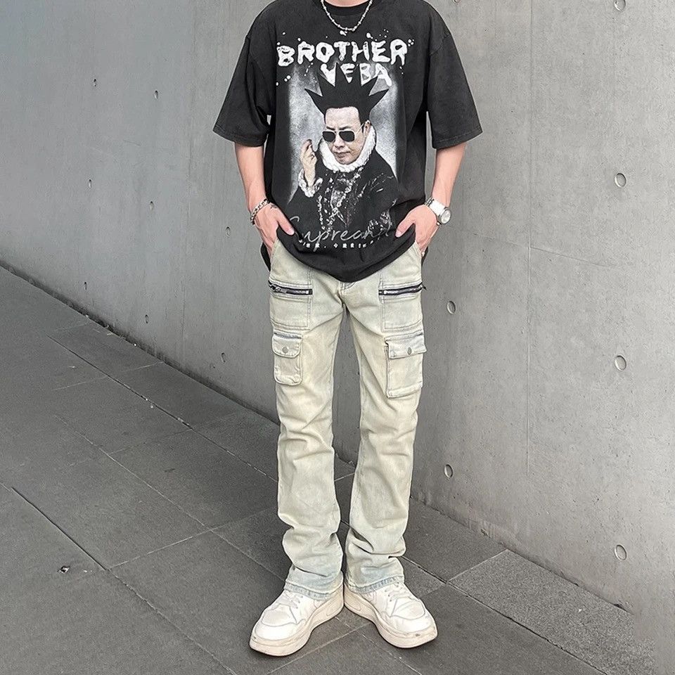 Japanese Brand × Vintage Vintage Street Jeans for Men Slim Original Zip Y2k Skinny Size US 32 / EU 48 - 1 Thumbnail