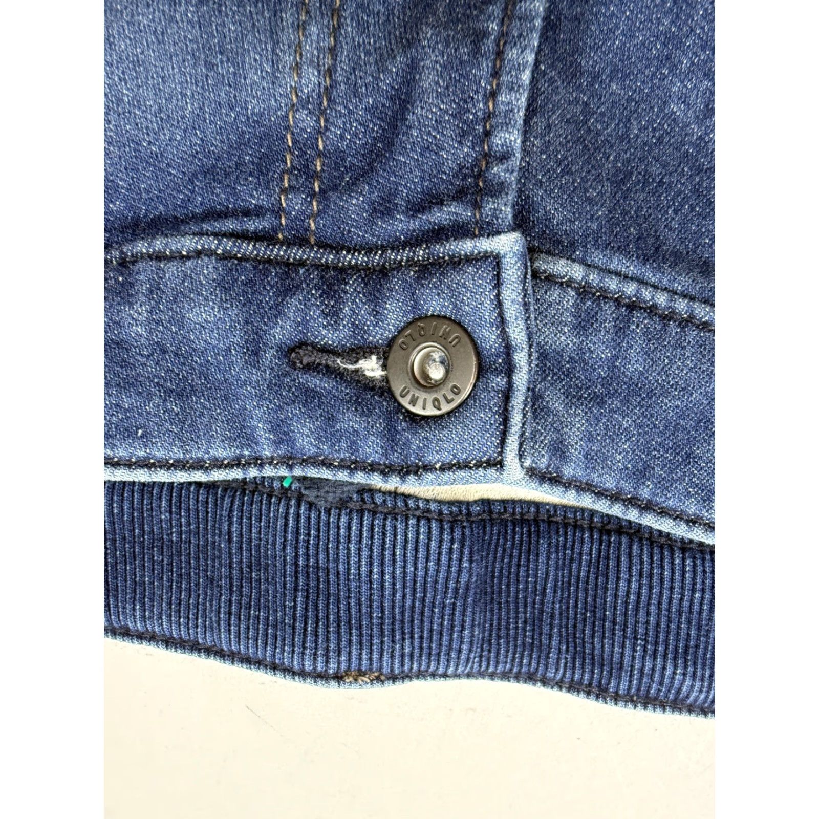 Uniqlo Uniqlo Jeans Womens Medium Blue Elastic Waist Drawstring Straight Stretch Denim Pants Size 32" / US 10 / IT 46 - 4 Thumbnail