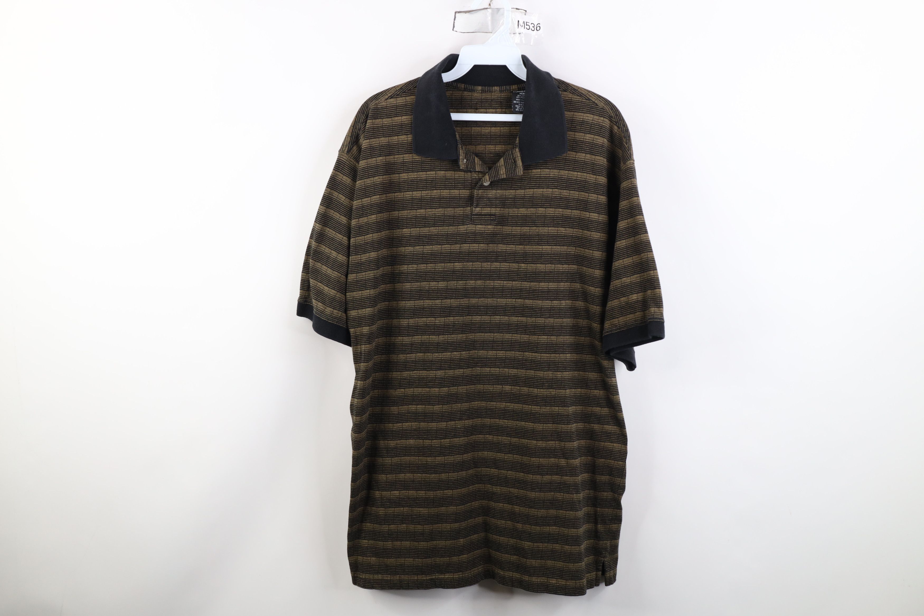 Vintage Vintage 90s Streetwear Striped Knit Collared Golf Polo Shirt Size US XL / EU 56 / 4 - 1 Thumbnail