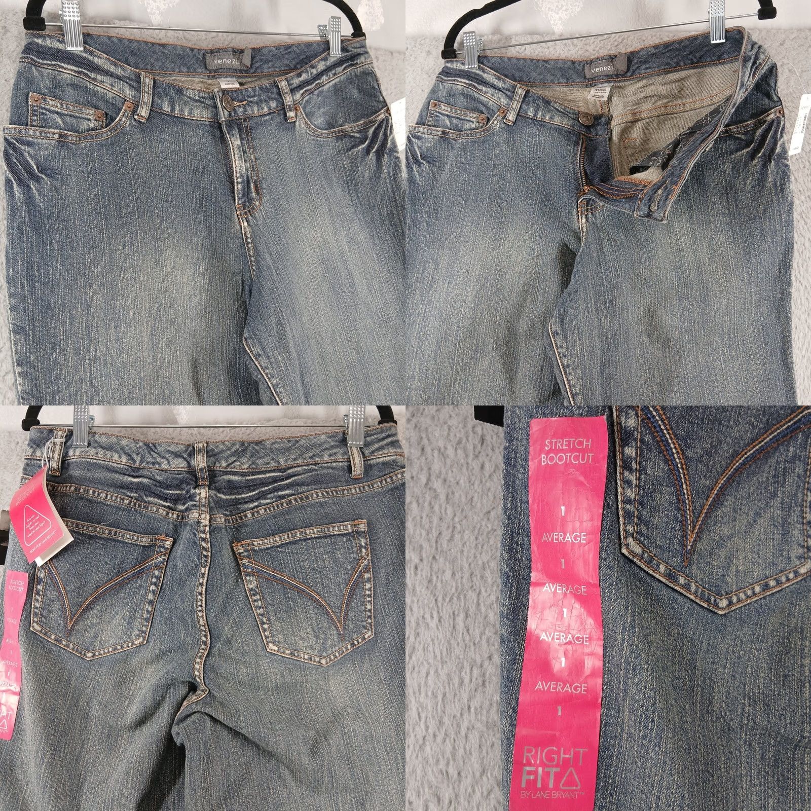 Vintage Venezia Lane Bryant Stretch Bootcut Jeans Right Fit Size 1 Average NWT Womens Jeans 14W 31in Blue Size 36" / US 14 / IT 50 - 8 Thumbnail