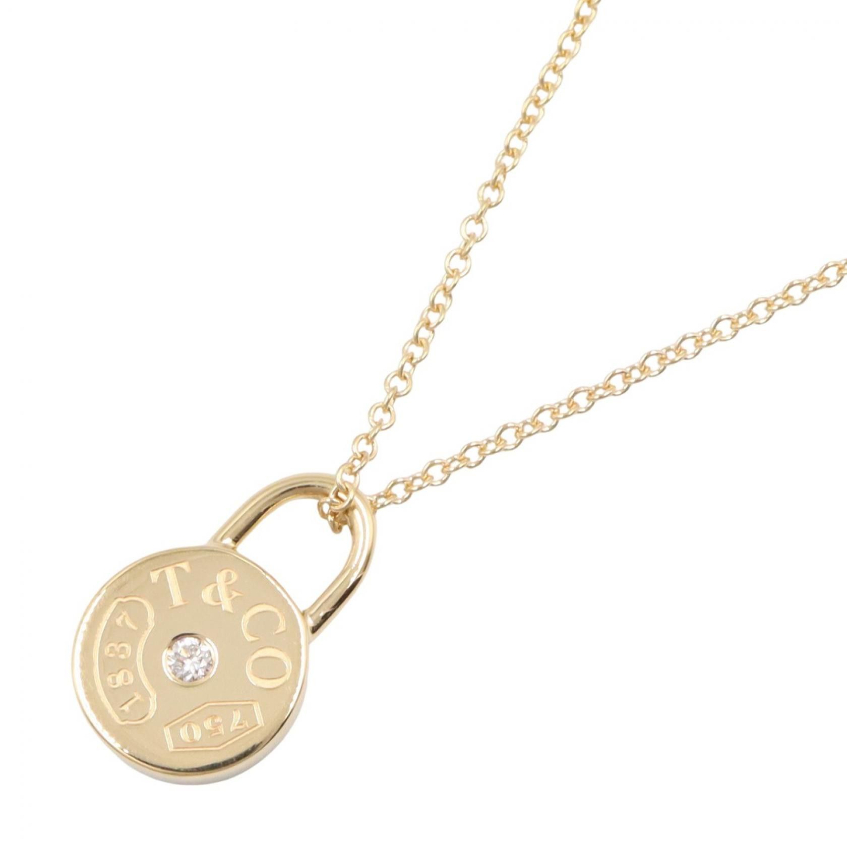 Tiffany & Co. Tiffany & Co. Tiffany & Co. 1837 Round Lock Au750 Diamond Necklace Precious Metal Necklace DUTY FREE for USA Size ONE SIZE - 1 Thumbnail