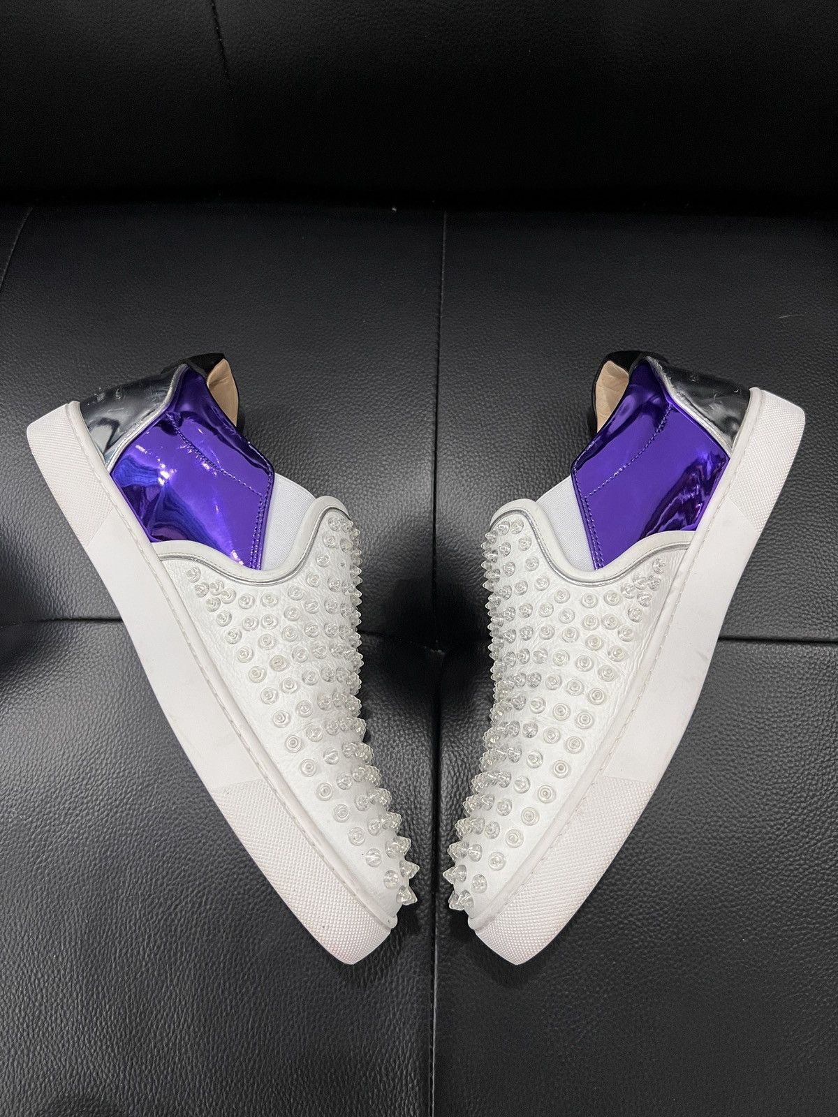 Christian Louboutin Christian Louboutin Transparent Studded Red Sole Sneakers Size US 10.5 / EU 43-44 - 9 Thumbnail