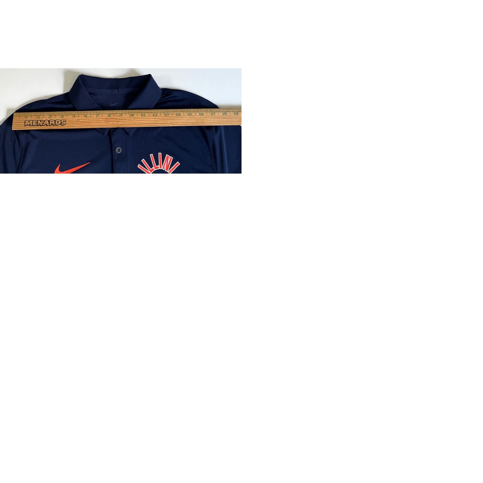 Nike NWT Nike Illinois Fighting Illini Vault Performance Polo Shirt M Shirt Mens Navy Dri-Fit Logo University Vault Polo Size US M / EU 48-50 / 2 - 10 Thumbnail