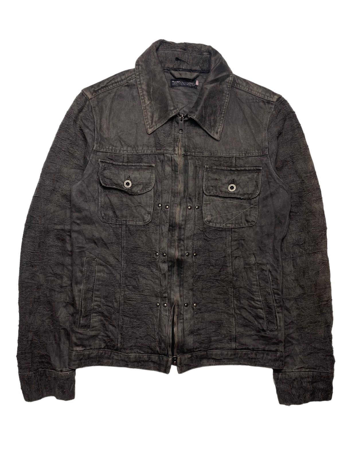 image of If Six Was Nine x L7 Real Hip 2000S L7 Real Hip - Distressed Root Denim Jacket in Brown (Size Mediu