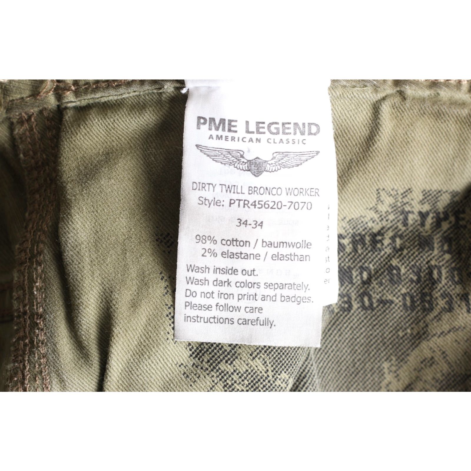 Vintage PME LEGEND Trousers Casual Men Olive 34 W34 L34 Dirty Twill Bronco Worker Pants DZ6457 Mens Size US 34 / EU 50 - 7 Thumbnail
