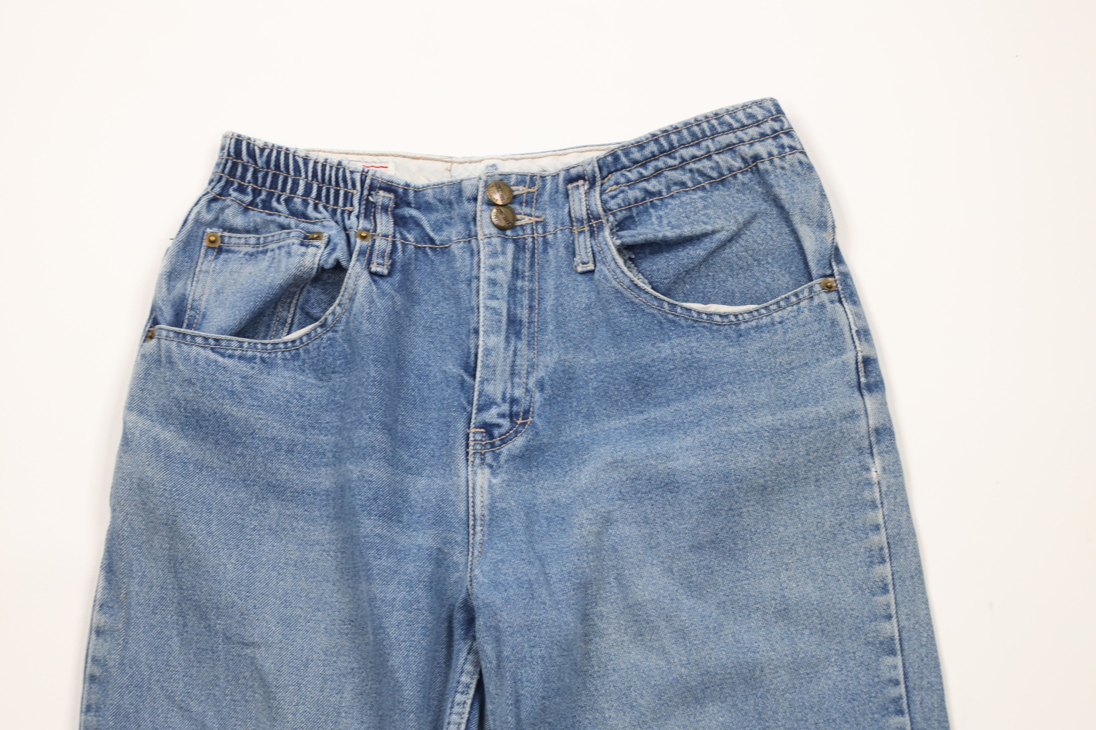 Vintage Vintage 90s Streetwear Tapered Leg Denim Jeans Blue Size 32" / US 10 / IT 46 - 2 Thumbnail