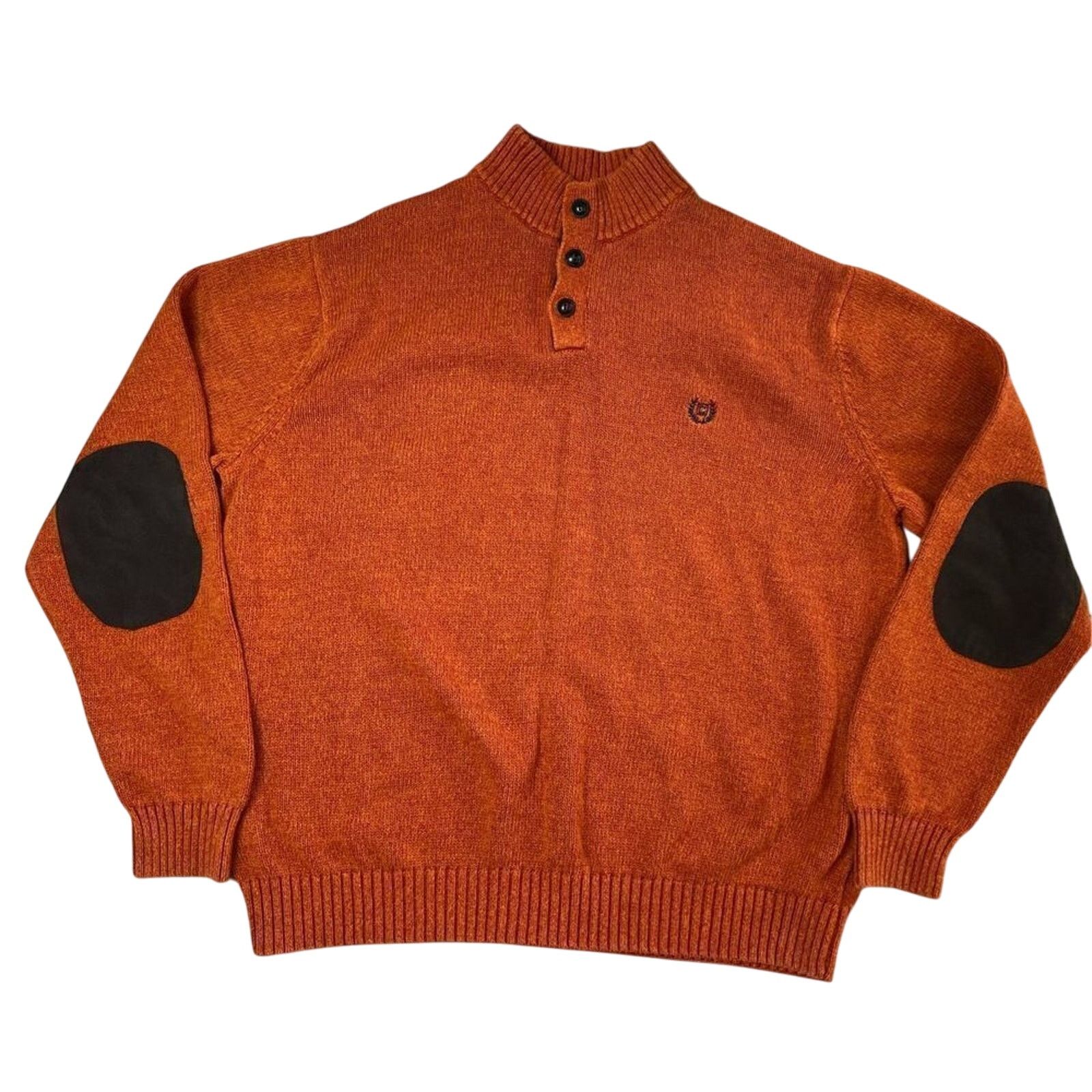 Chaps Chaps Button Mock Neck Autumn Twist Elbow Patch Sweater XXL Size US XXL / EU 58 / 5 - 1 Thumbnail