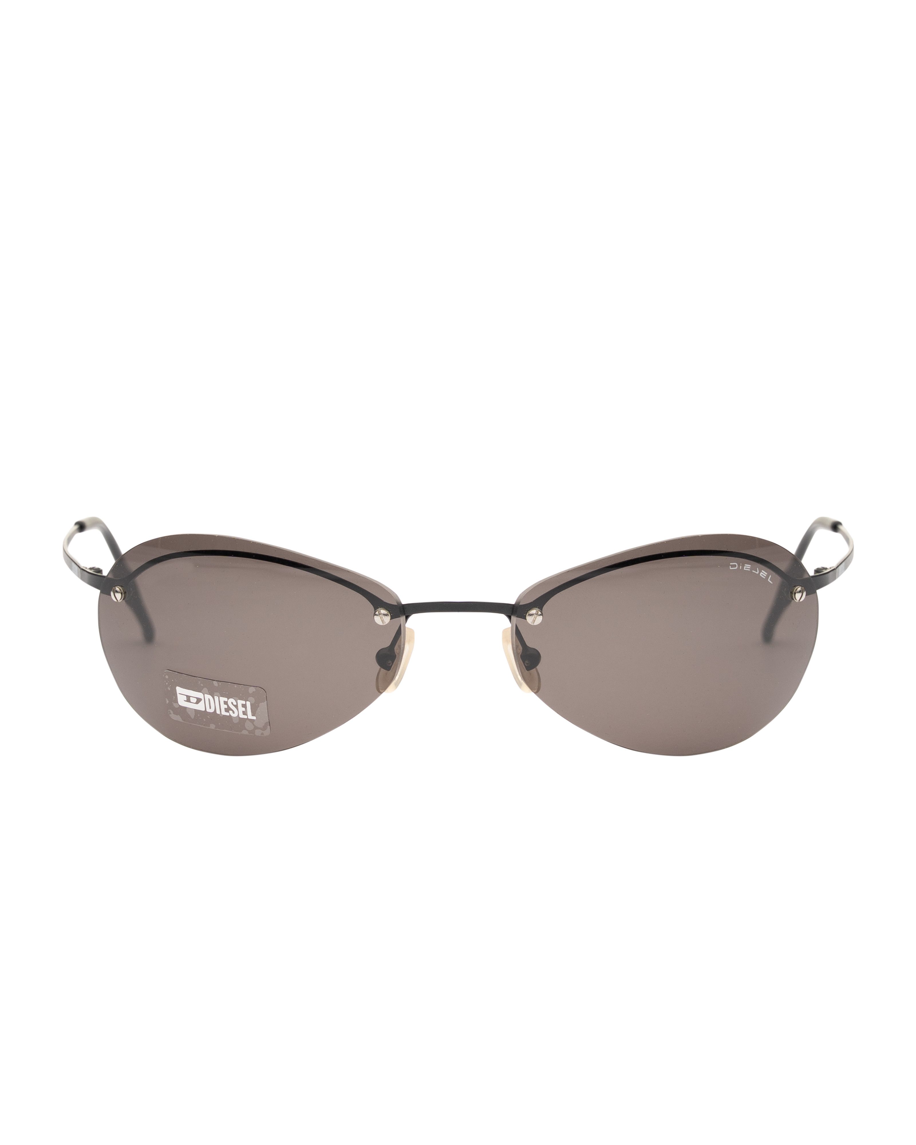 Diesel Diesel '90s Black Oval Rimless Sunglasses Size ONE SIZE - 2 Thumbnail