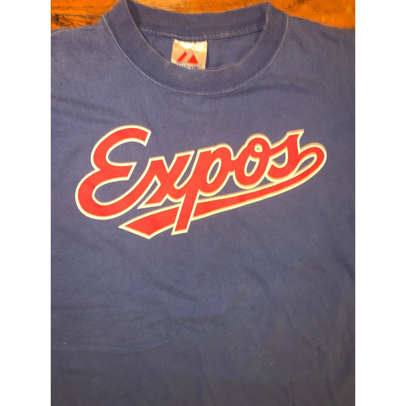 Majestic × Vintage Montreal Expos Majestic T Shirt Large Blue MLB Baseball Tee Size US L / EU 52-54 / 3 - 1 Thumbnail