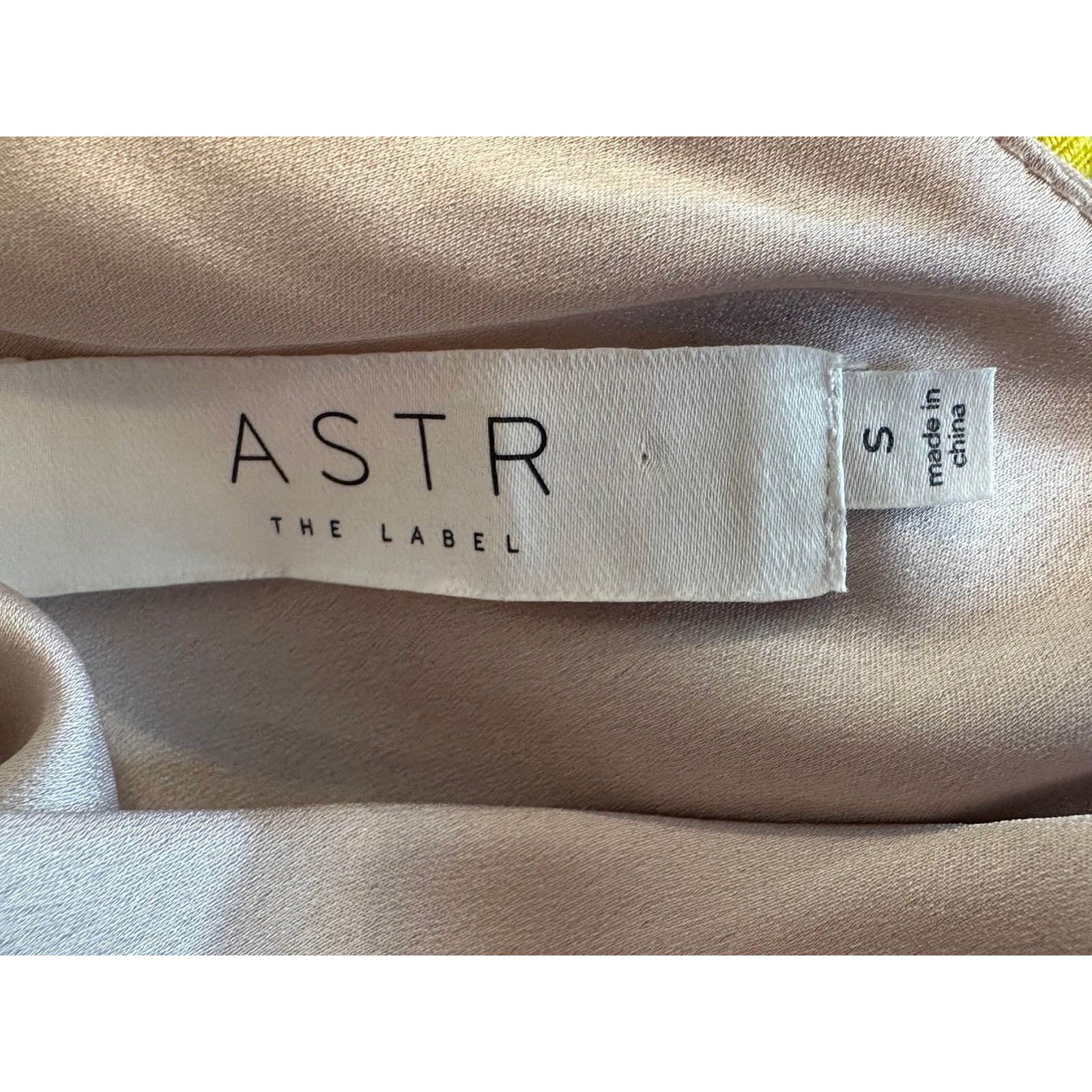 ASTR The Label Drape Front Satin V Back Astr The Label Bodysuit Champagne S Size S / US 4 / IT 40 - 17 Thumbnail