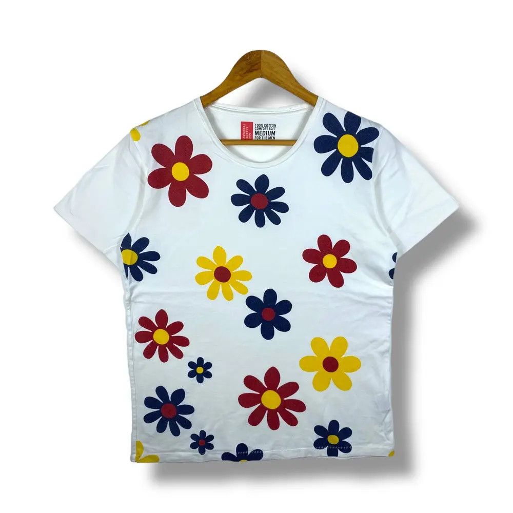 Japanese Brand GENERAL SUPPLY By SHIPS For The Men Flowers Graphic Tee Size US M / EU 48-50 / 2 - 1 Thumbnail