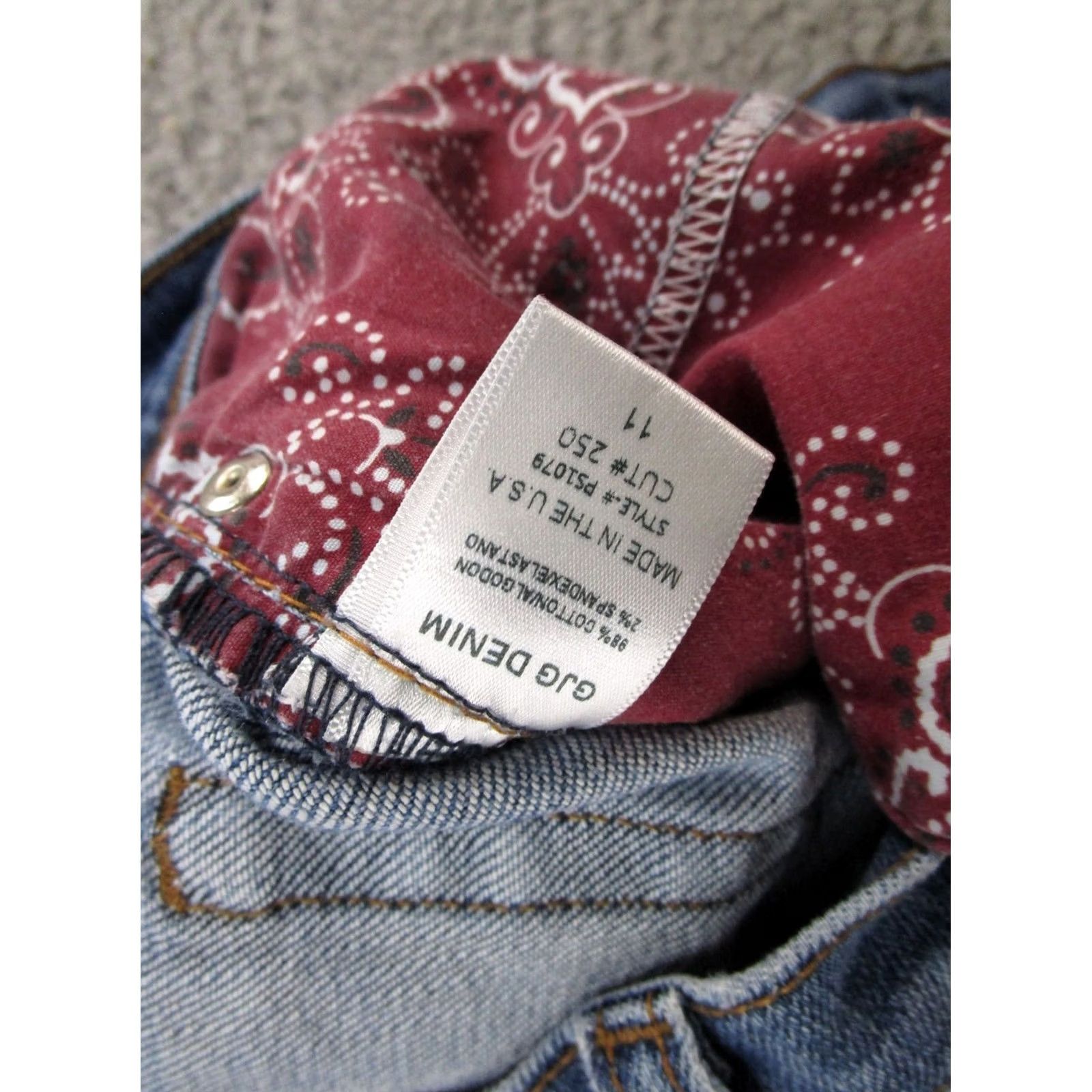 Doublet GjG Women’s Distressed Jeans Junior Size 11 Straight Mid Stretch Denim Blue 5-Pocket Design Vintage: No Adults Womens Size 32" / US 10 / IT 46 - 5 Thumbnail