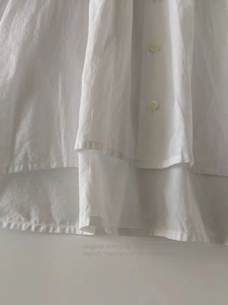 Comme des Garcons Tao Comme Des Garçons White Asymmetric Shirt . Size US S / EU 44-46 / 1 - 5 Thumbnail