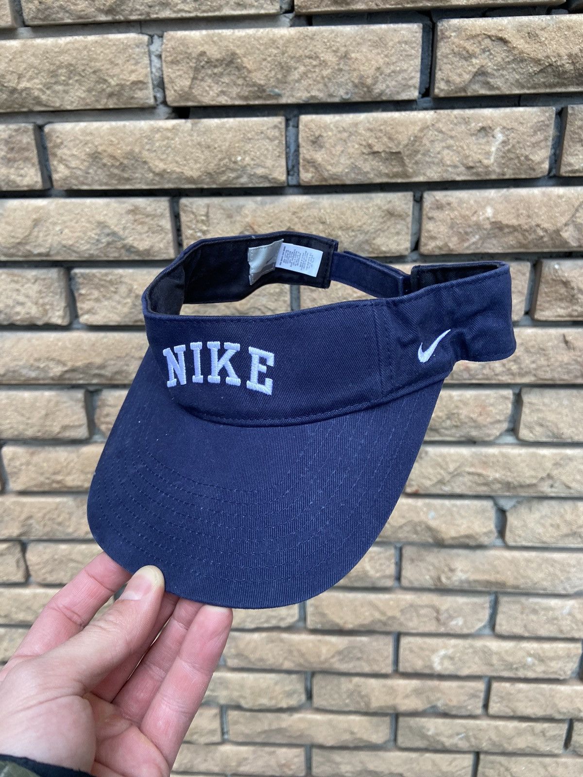 Nike × Vintage Vintage 90s Nike Swoosh Sun Visor Cap Hat Y2K Size ONE SIZE - 2 Thumbnail